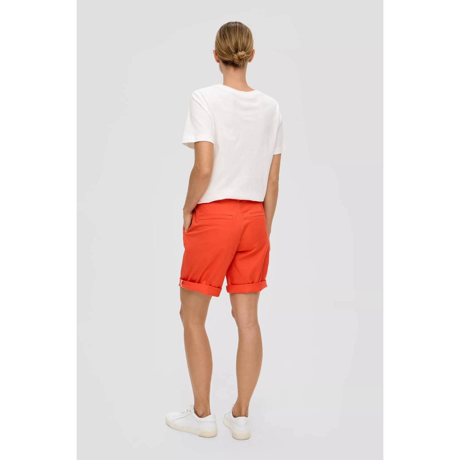 s.Oliver relaxed short oranje rood