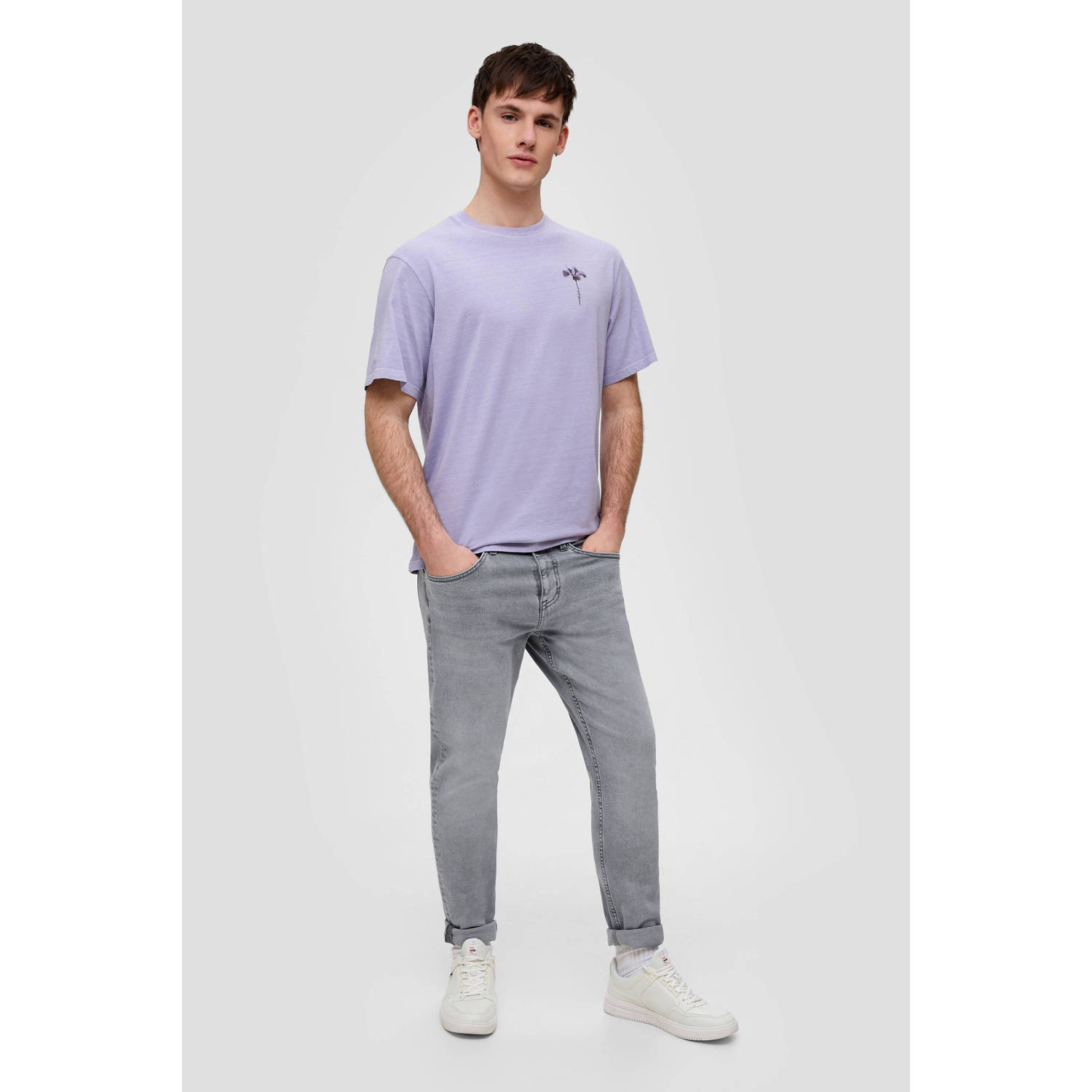 Q S by s.Oliver tapered fit jeans grijs