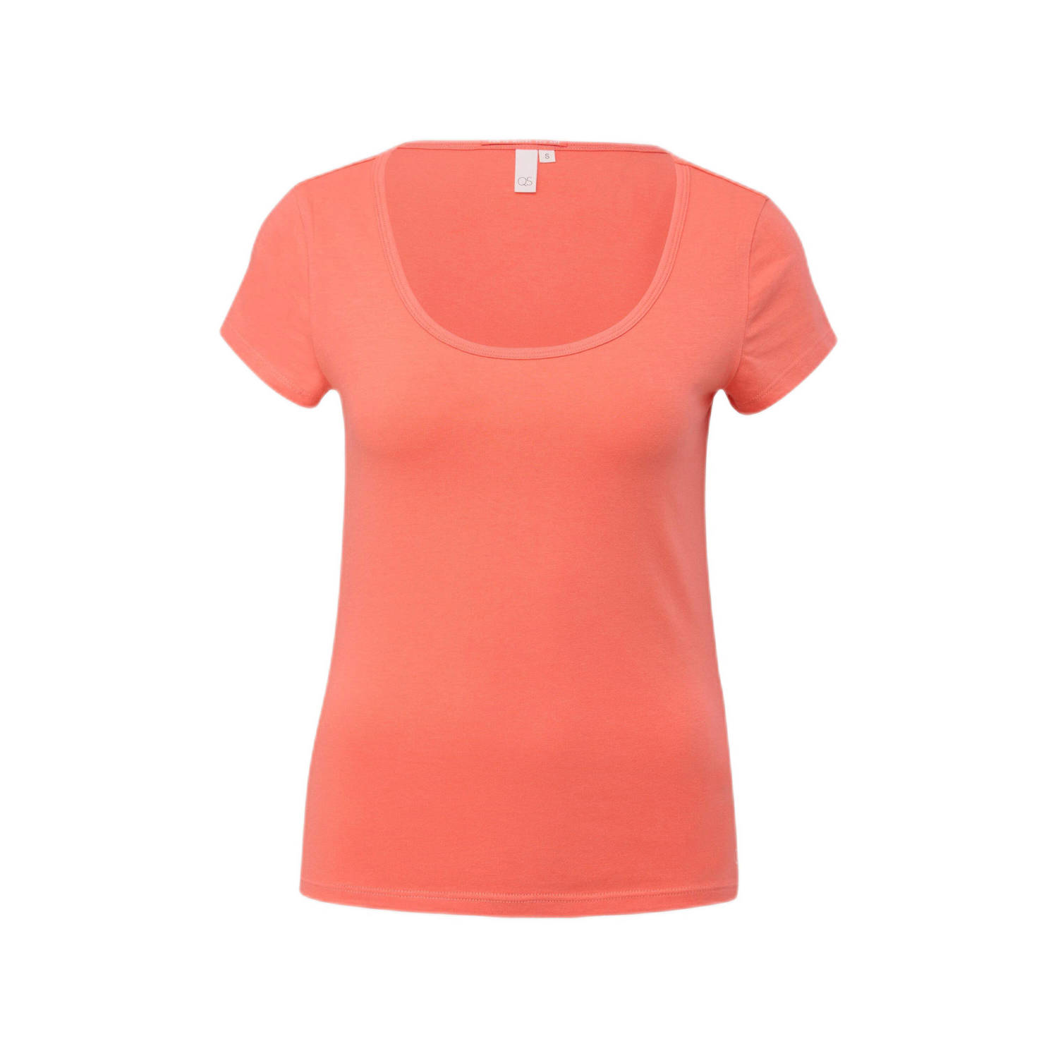 Q S by s.Oliver T-shirt koraalrood