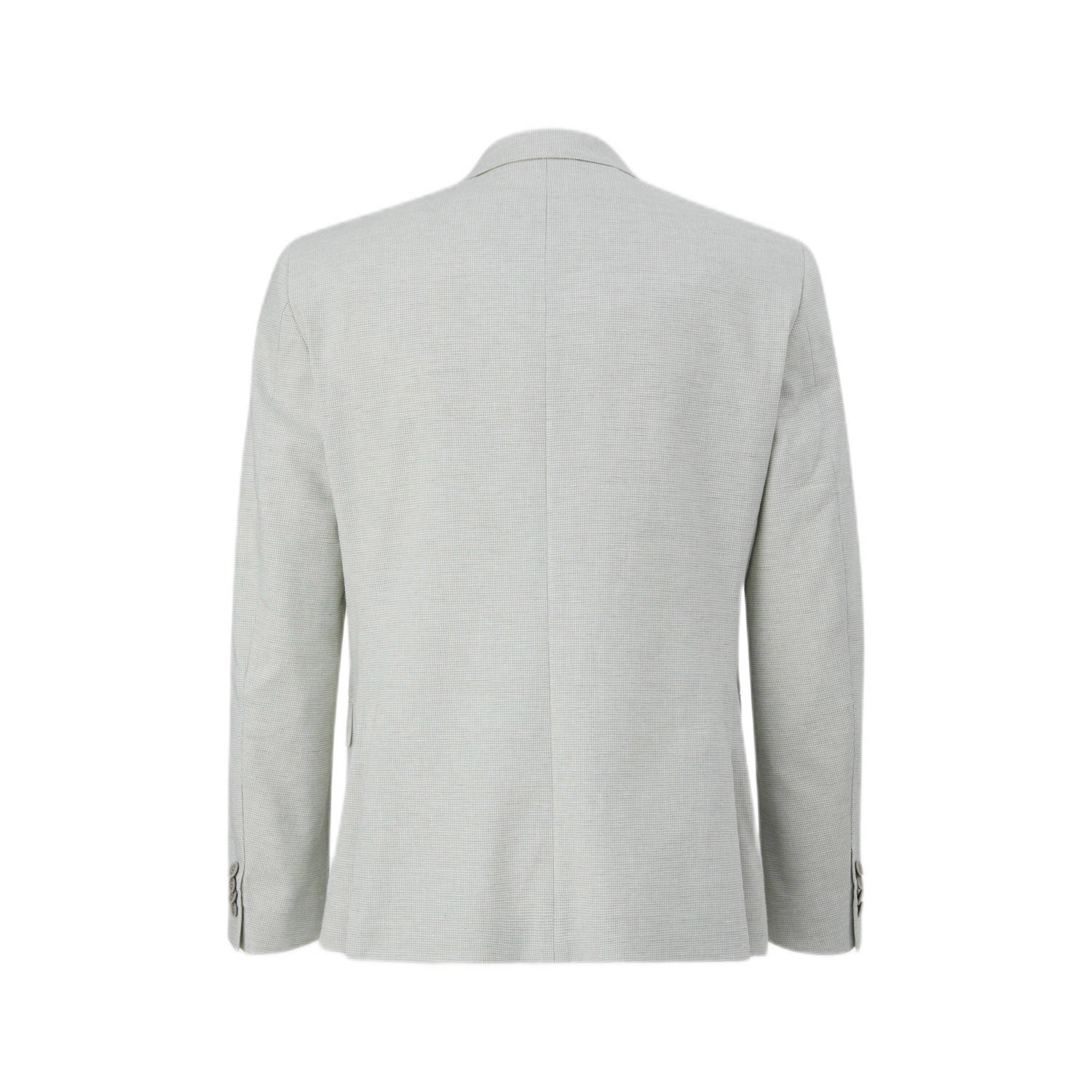 s.Oliver BLACK LABEL geruit slim fit colbert grijsgroen