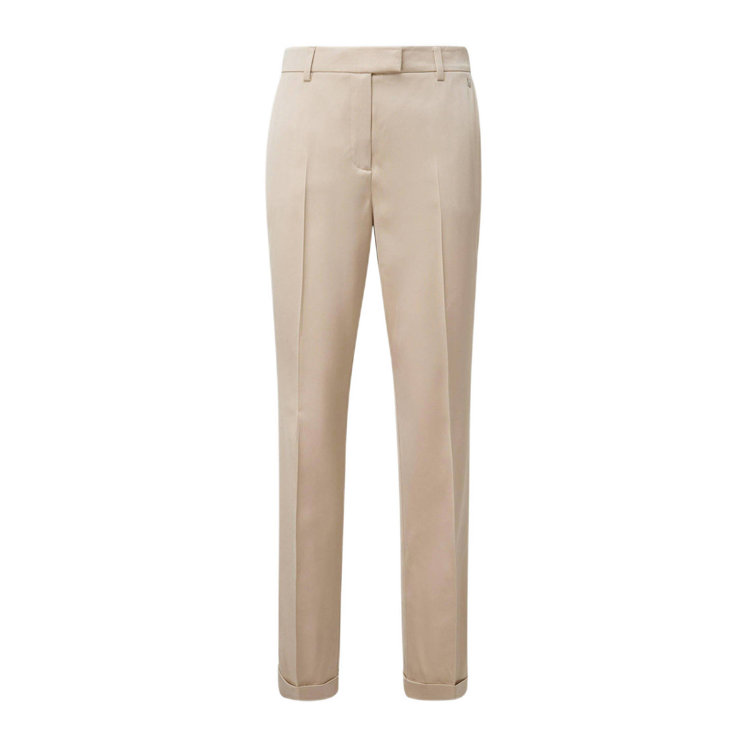 Comma satijnen straight fit pantalon champagne