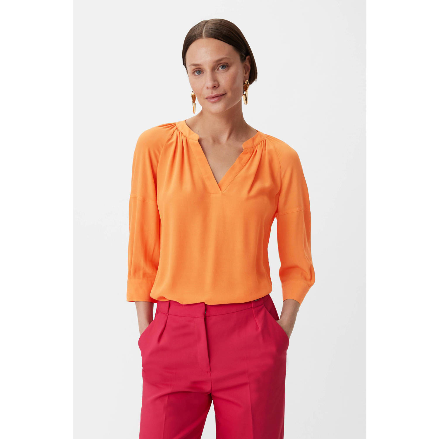 comma blousetop oranje