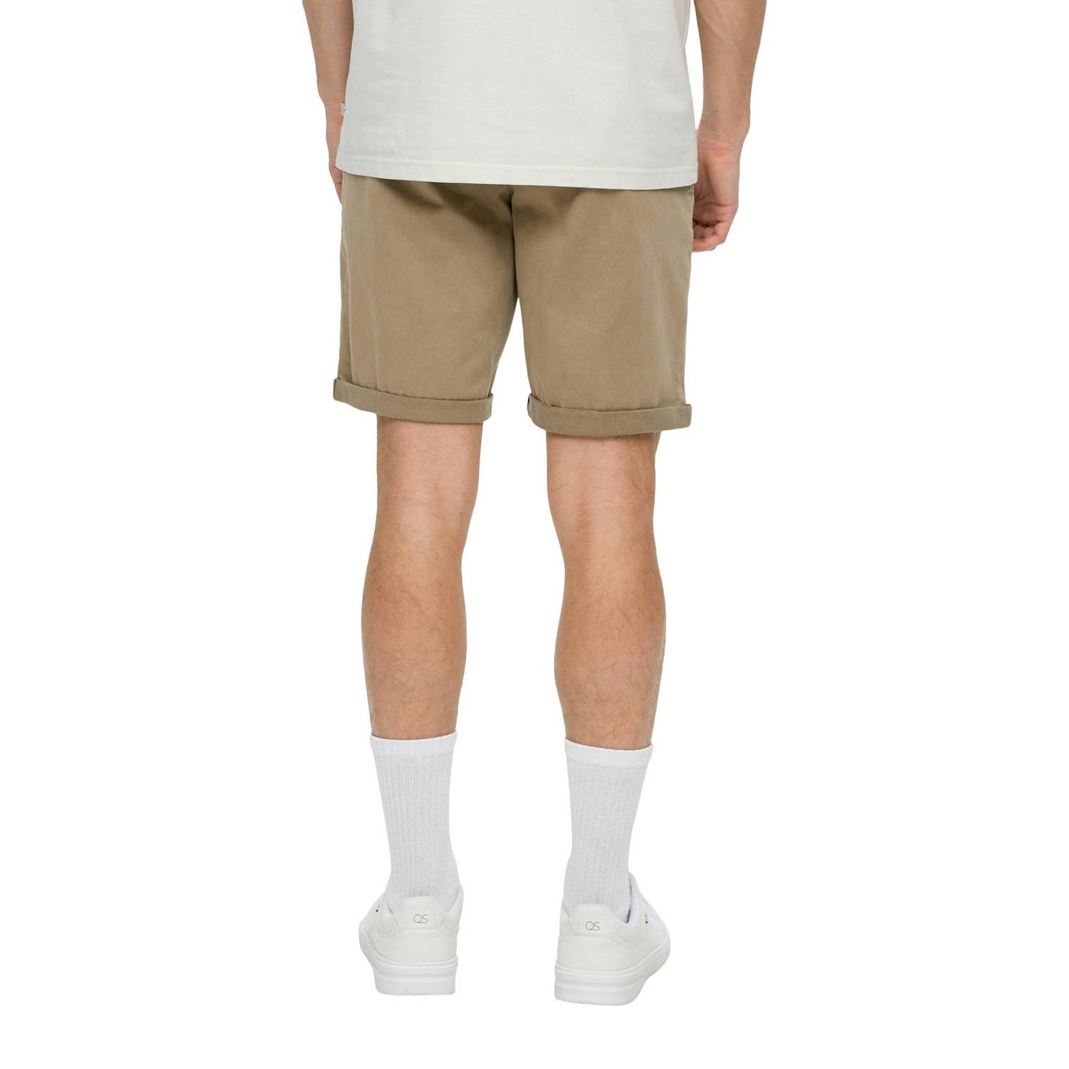 Q S by s.Oliver slim fit short lichtbruin