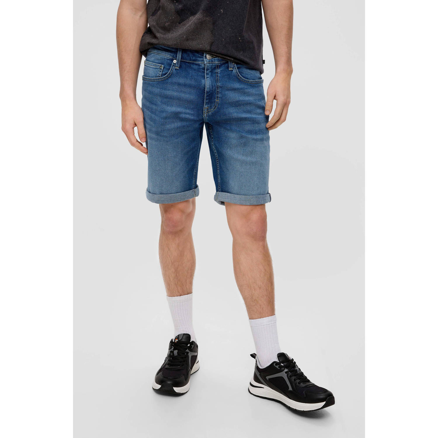 Q S by s.Oliver regular fit short light denim