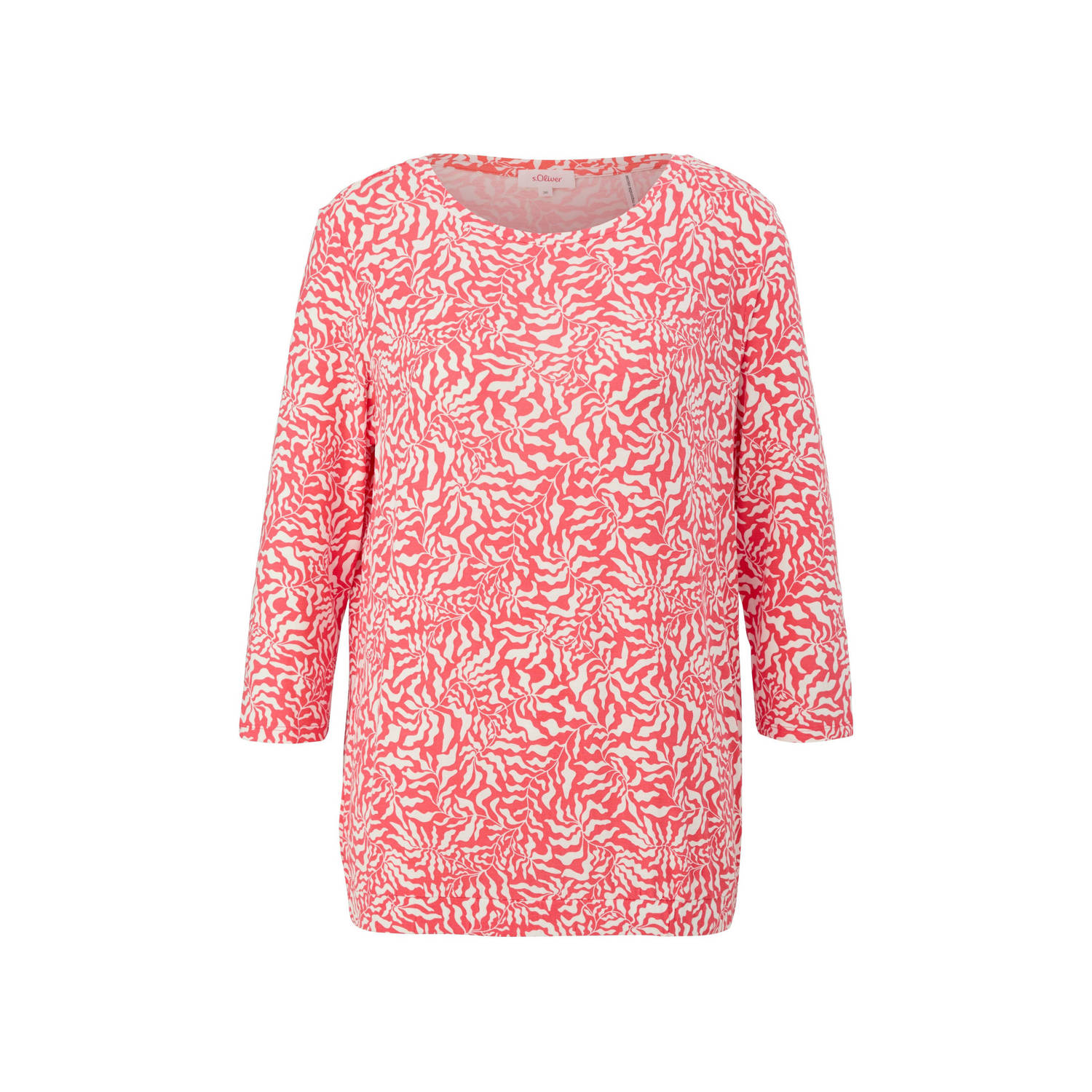 S.Oliver top met all over print rood