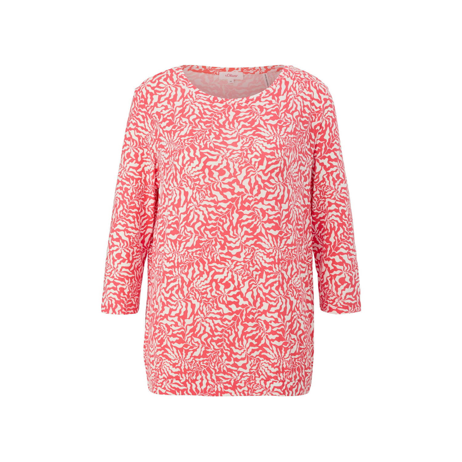S.Oliver top met all over print rood