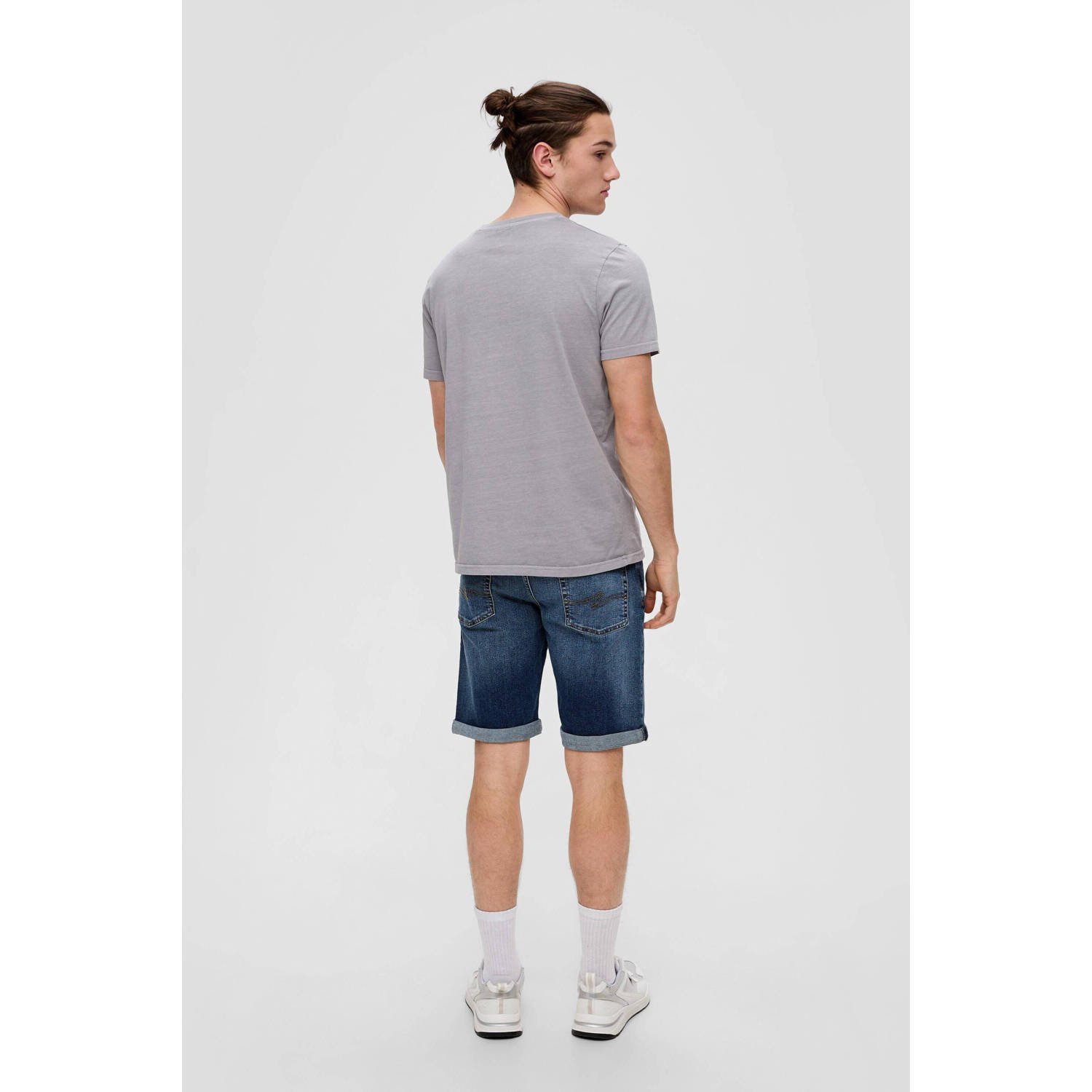 Q S by s.Oliver regular fit short donkerblauw