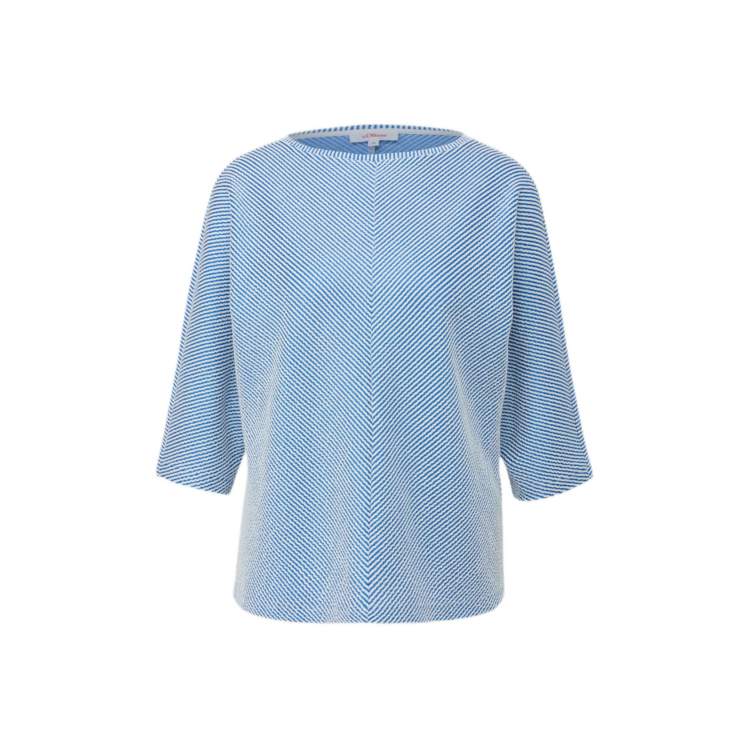 S.Oliver gestreepte top blauw ecru