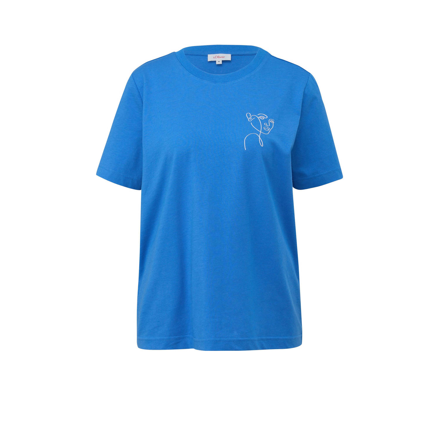 S.Oliver T-shirt met printopdruk blauw wit