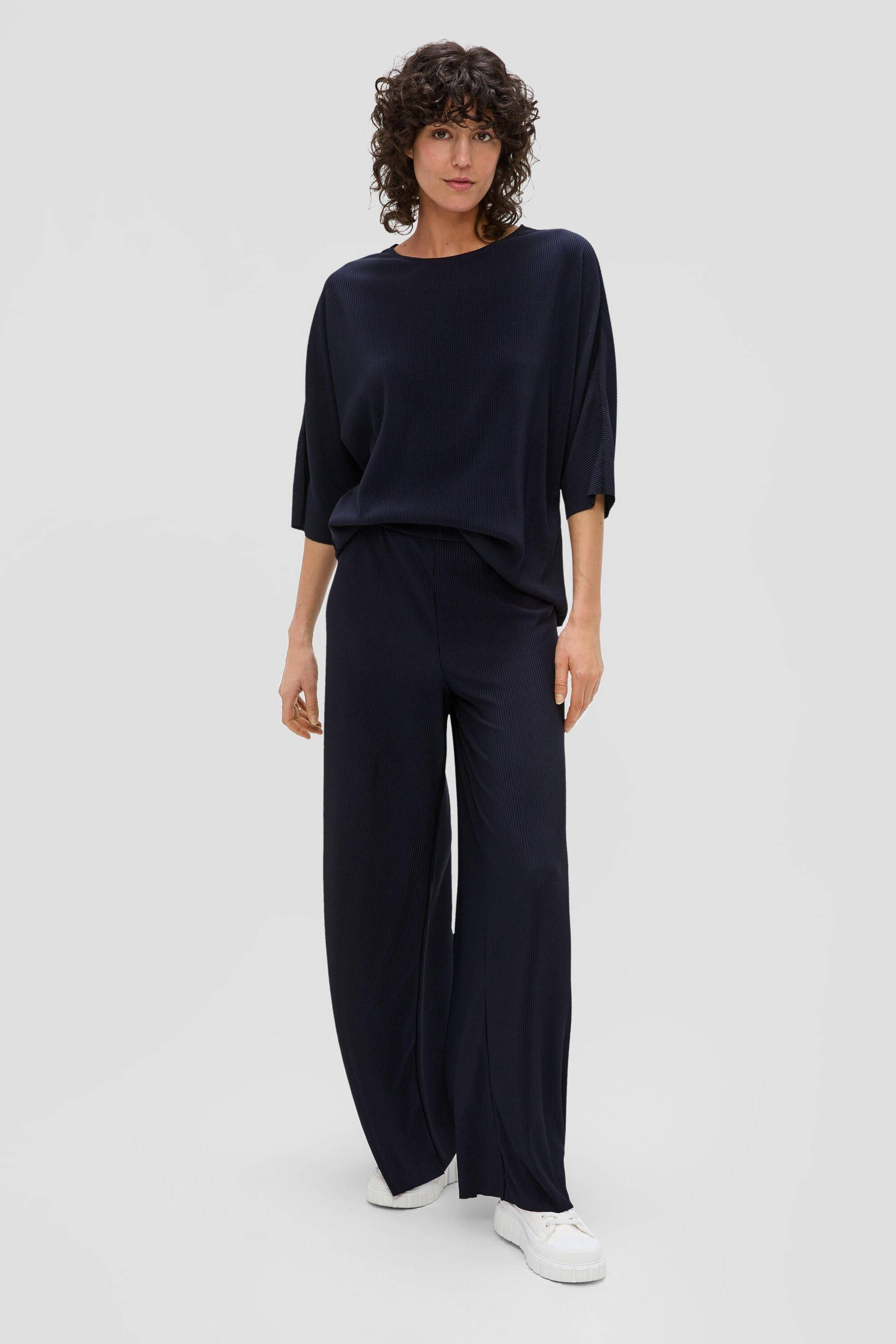 OUI scuba wide leg broek in burgundy | BeOne OUI scuba wide leg broek in burgundy | BeOne