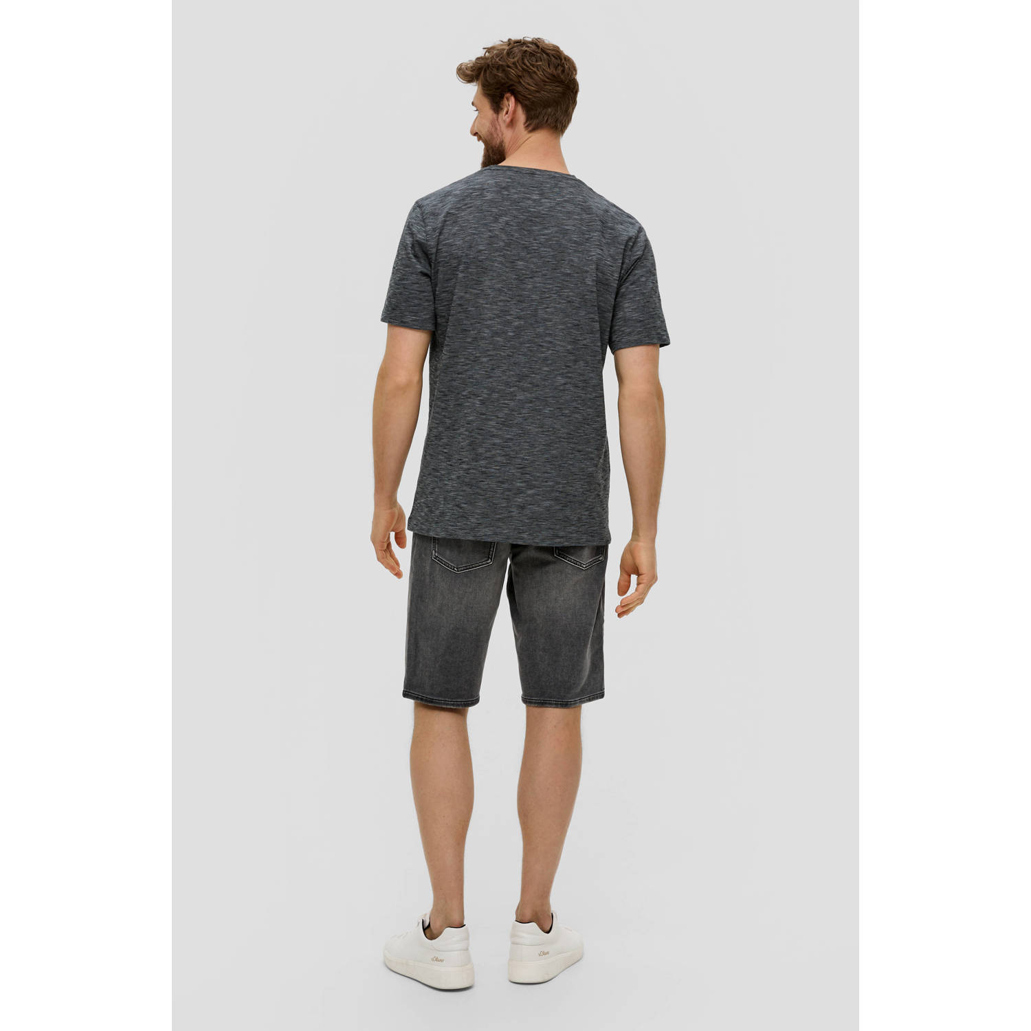 s.Oliver regular fit T-shirt met printopdruk zwart