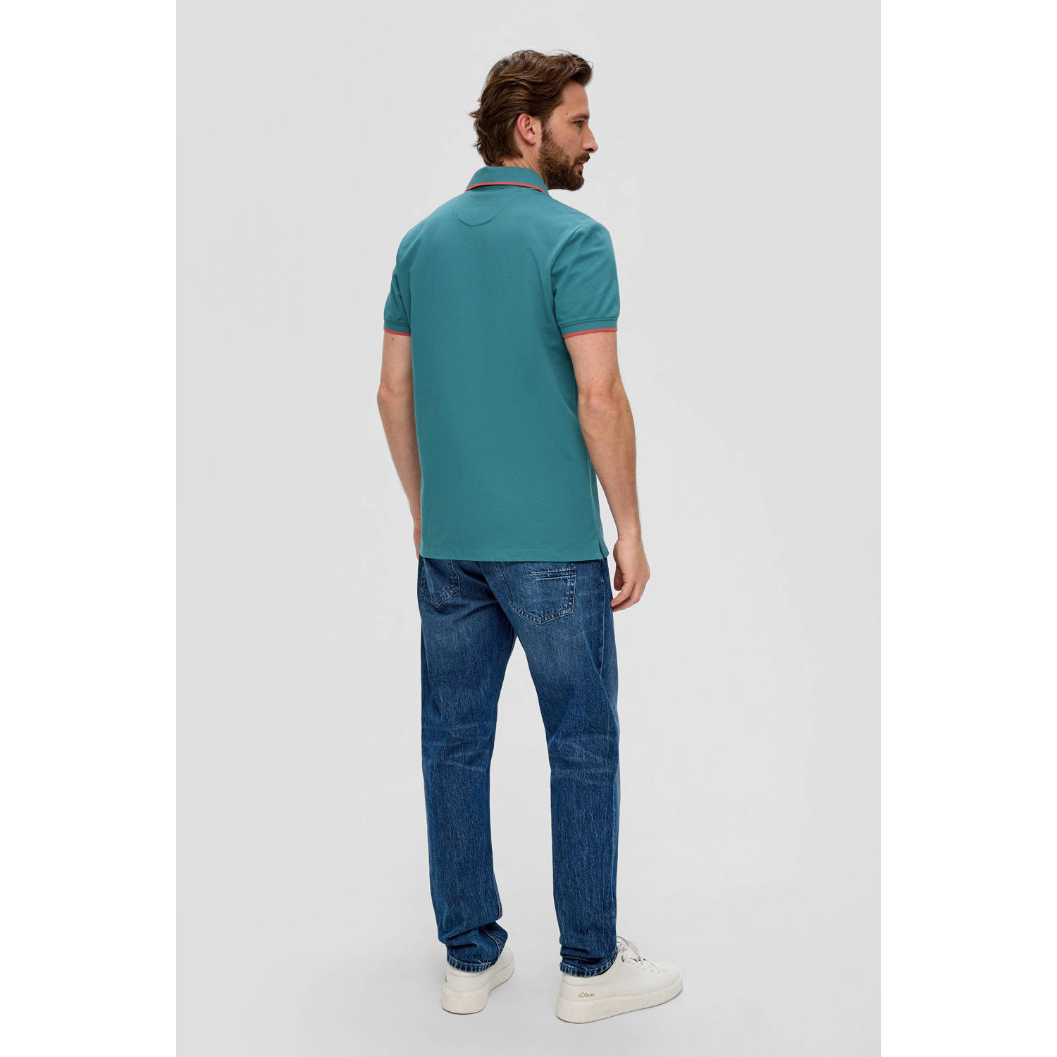 s.Oliver polo met logo groen