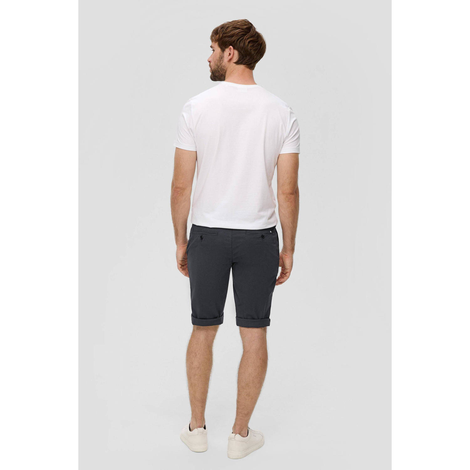 s.Oliver slim fit short antraciet