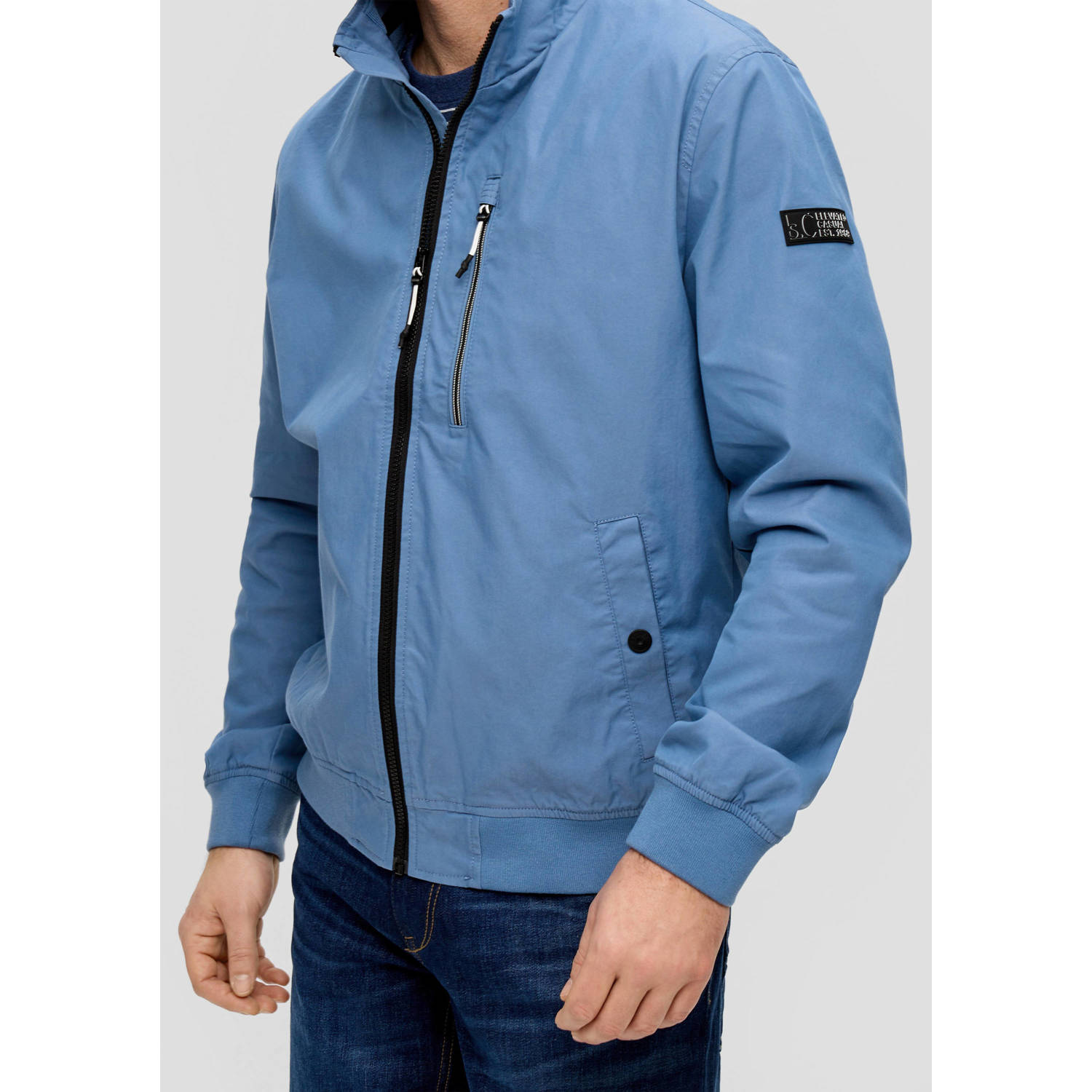 s.Oliver jas met logo lichtblauw