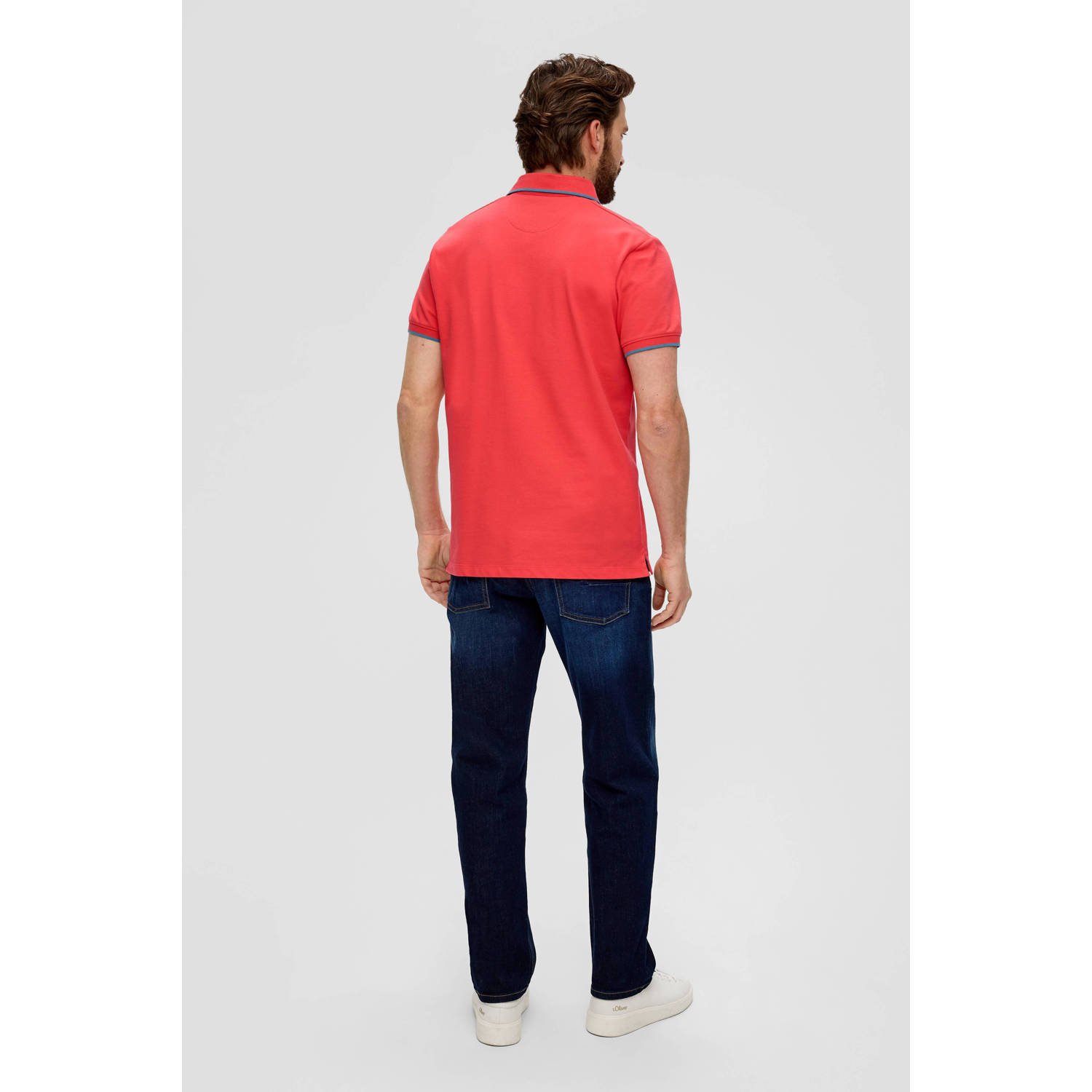 s.Oliver polo met logo rood