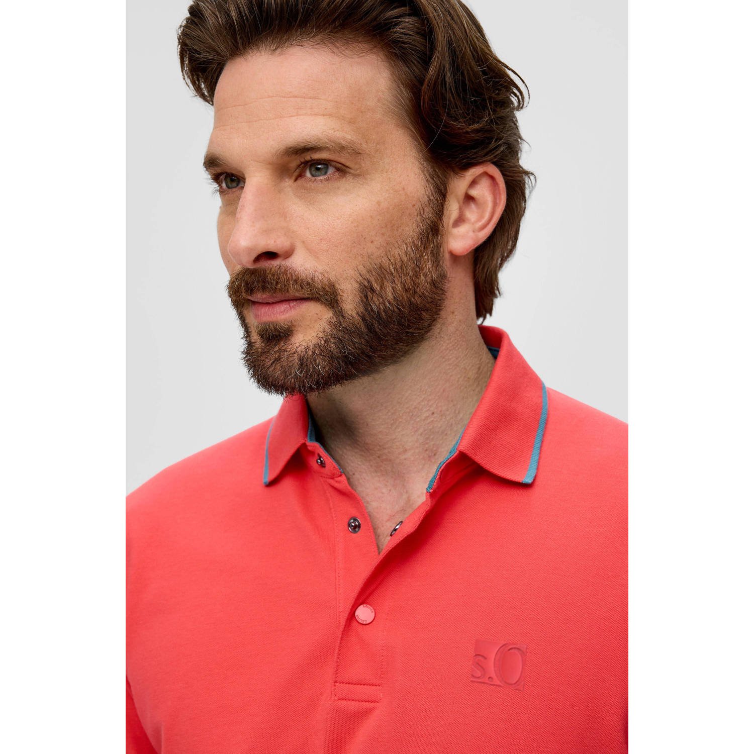 s.Oliver polo met logo rood