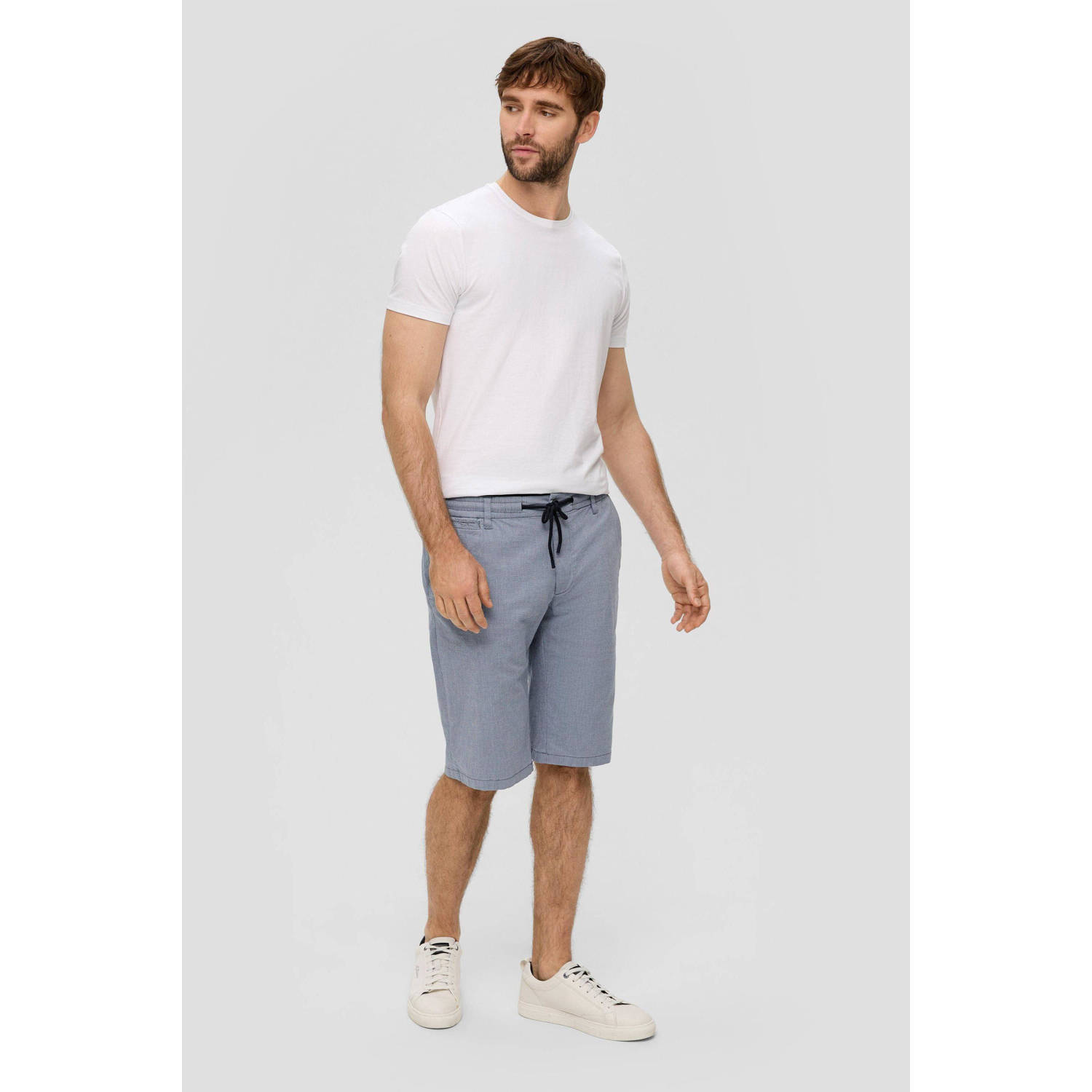 s.Oliver regular fit short grijsblauw