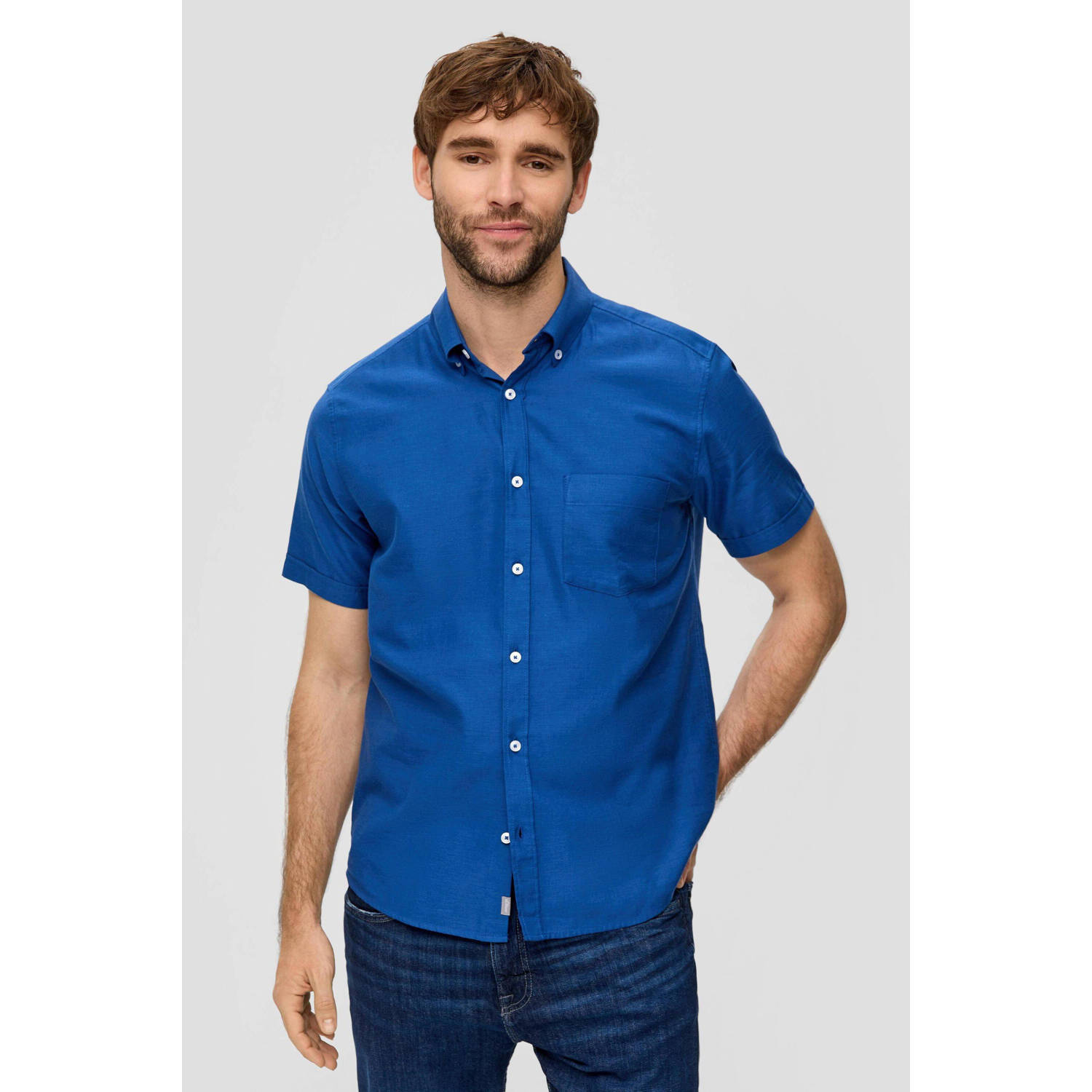 S.Oliver overhemd blauw
