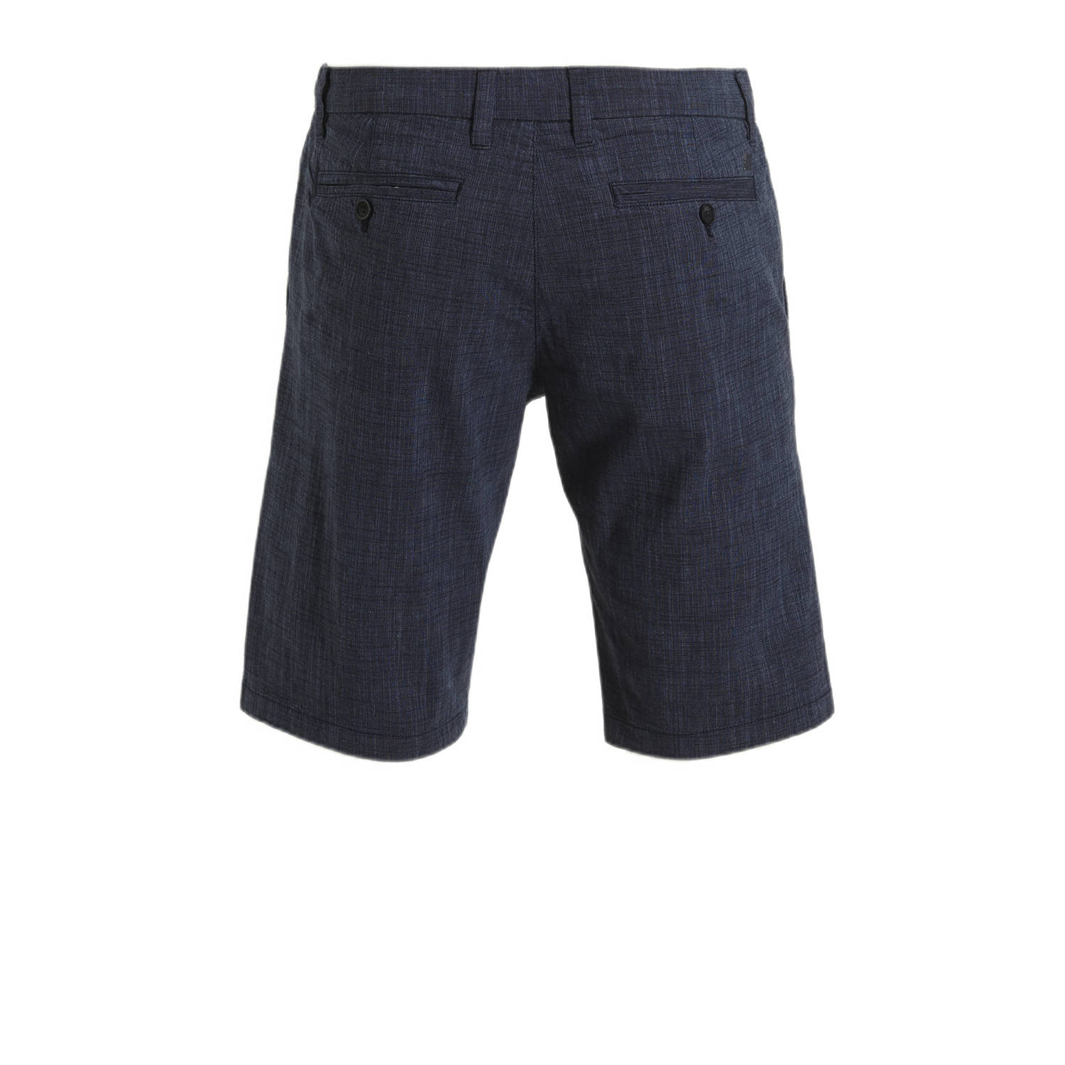 s.Oliver gemêleerde regular fit short marineblauw