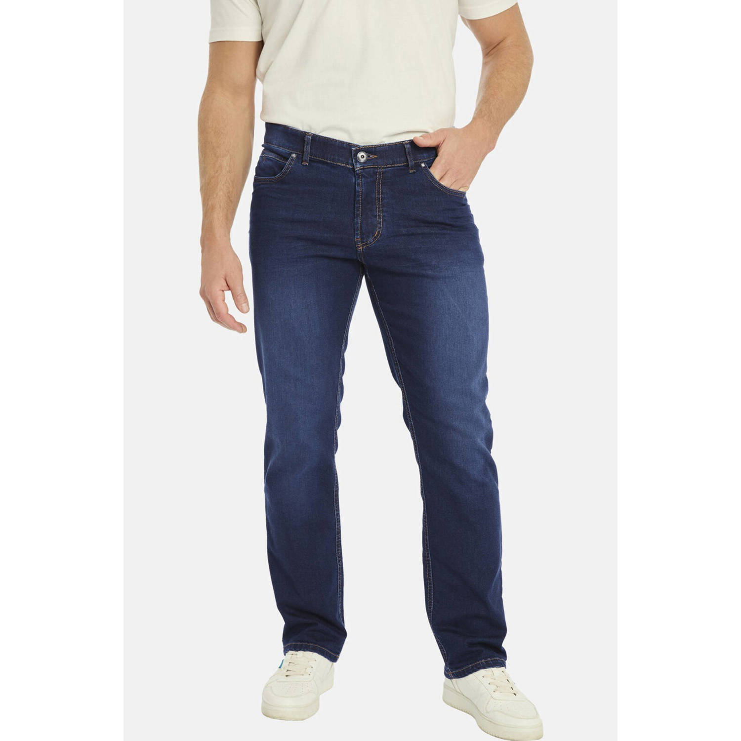 Jan Vanderstorm loose fit jeans SNORRE Plus Size donkerblauw