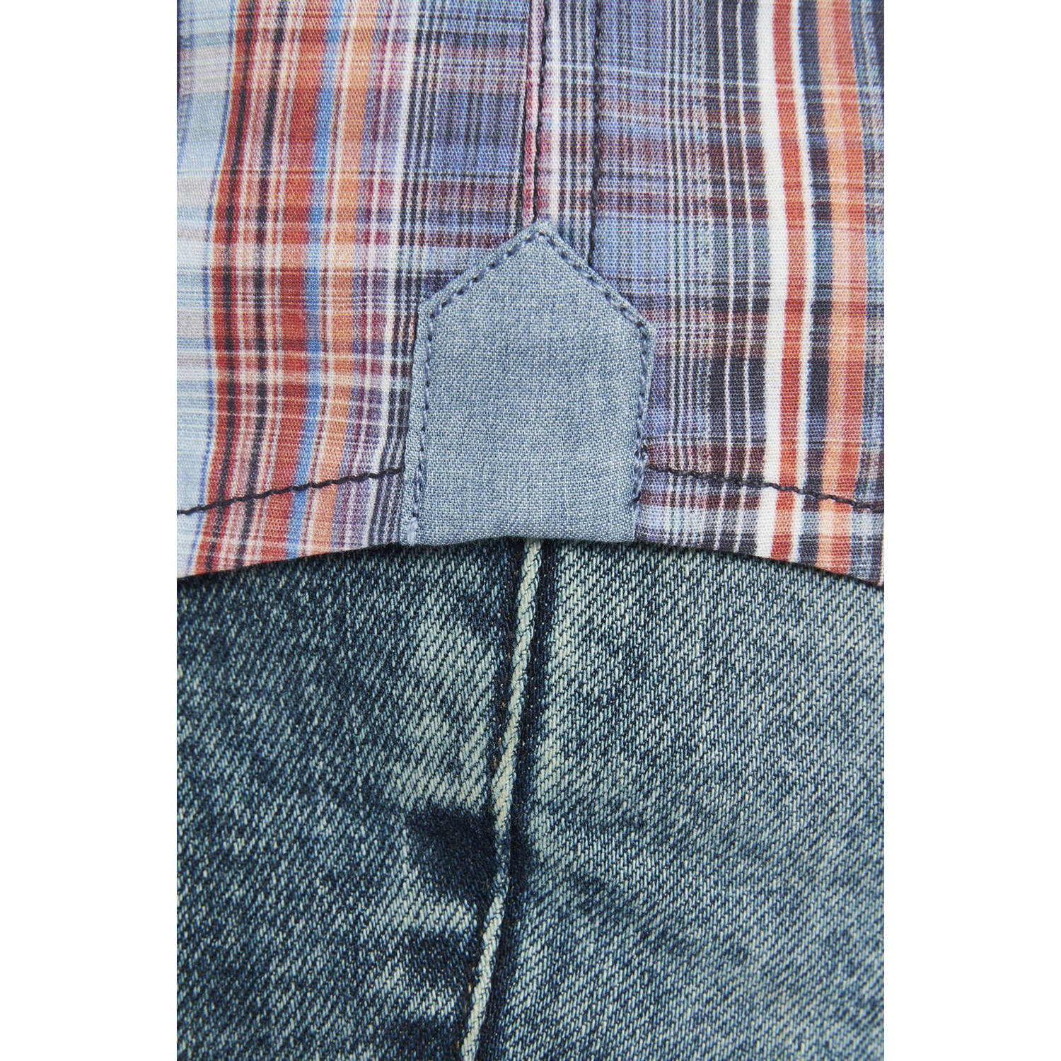 Jan Vanderstorm casual overhemd donkerblauw