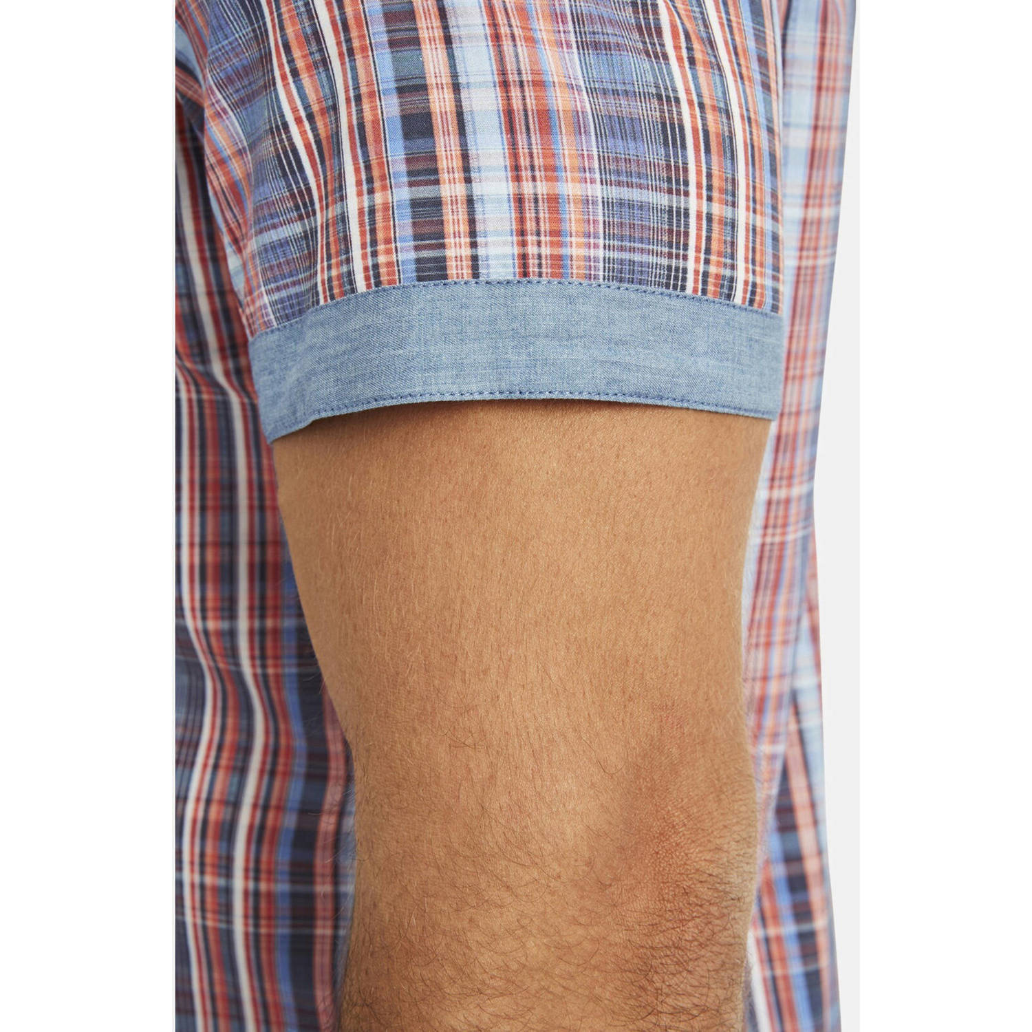 Jan Vanderstorm casual overhemd donkerblauw