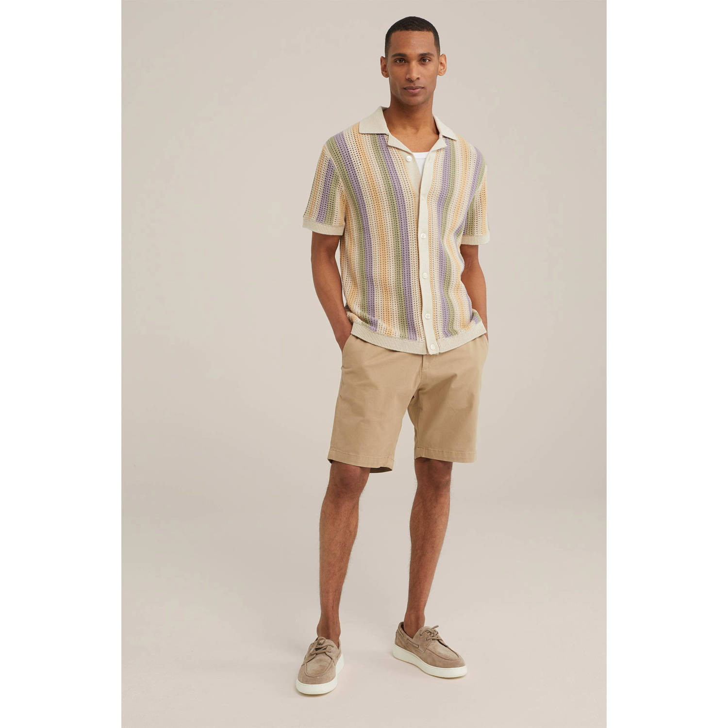 WE Fashion regular fit short beige
