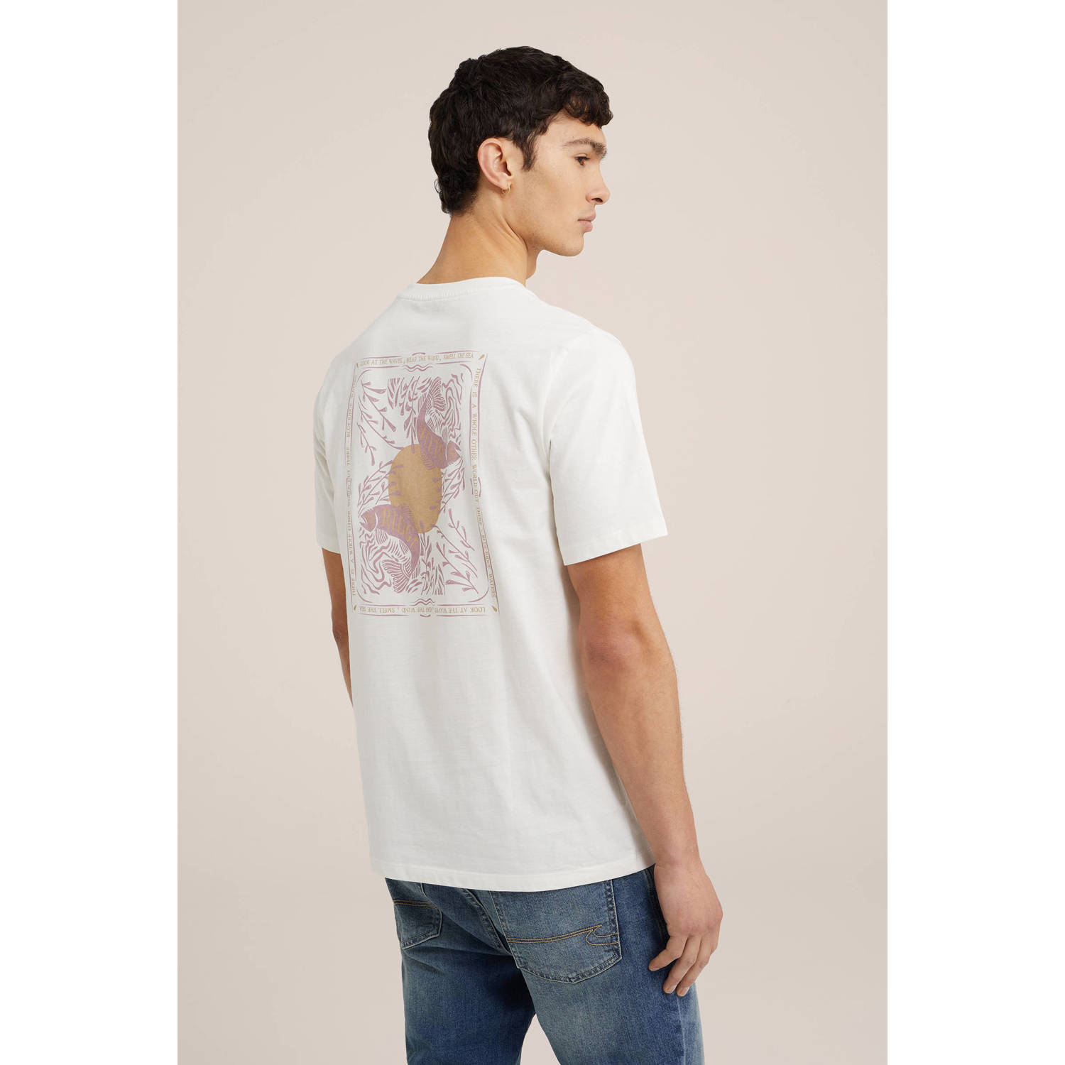 WE Fashion T-shirt met backprint new ivory
