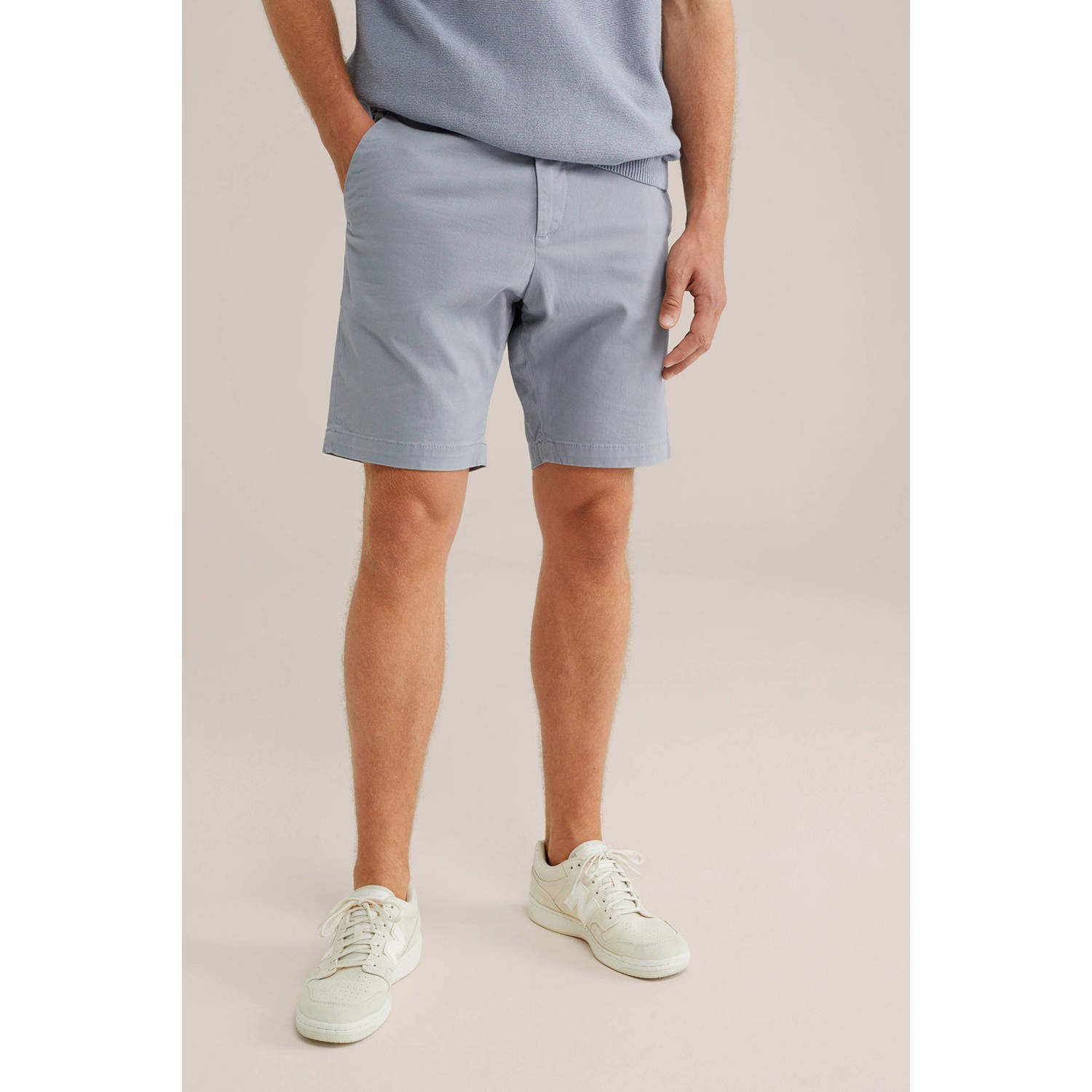 WE Fashion regular fit short blauw