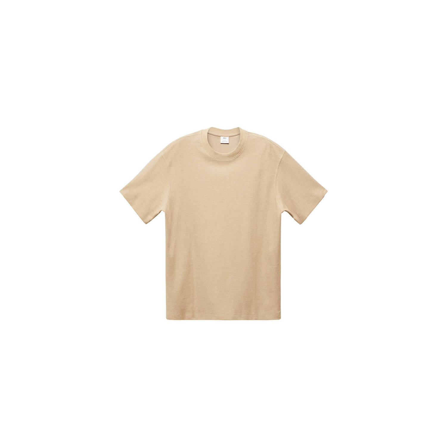 Mango Man gebreid T-shirt beige
