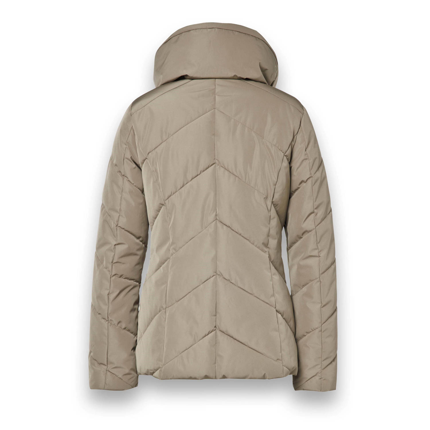 District gewatteerde winterjas SQUAT taupe