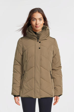 gewatteerde winterjas SQUAT taupe