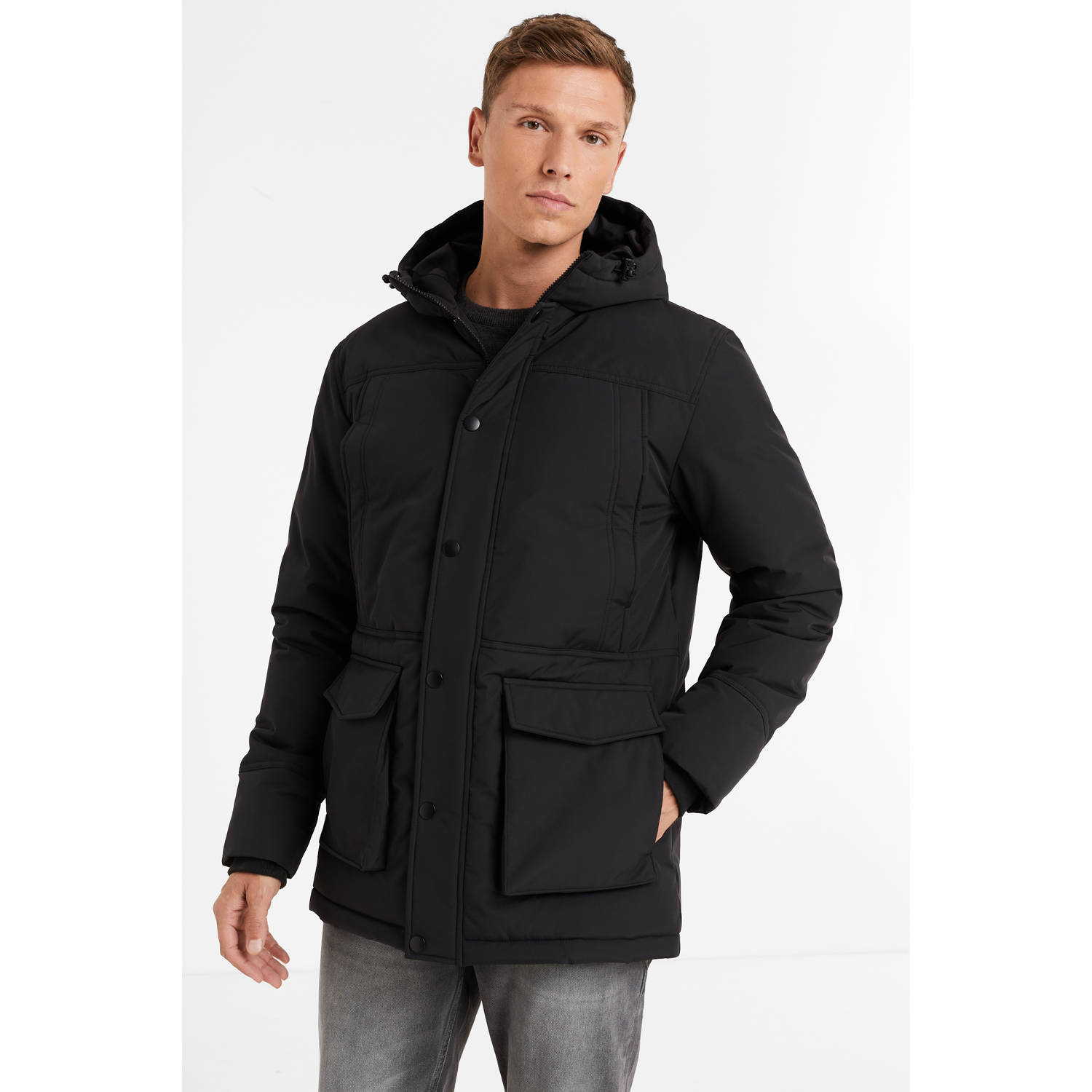 Anytime parka zwart