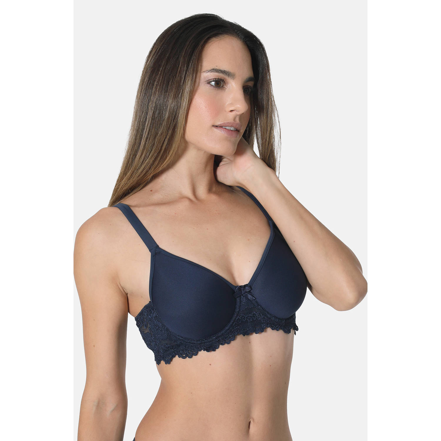 Sassa Mode voorgevormde beugelbh Classic Lace donkerblauw