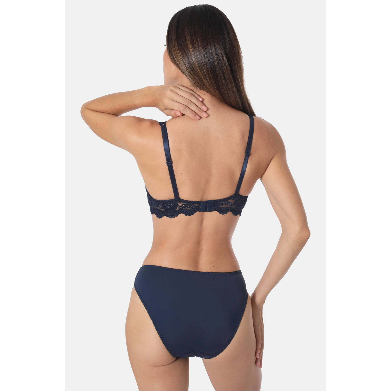 Sassa Mode niet-voorgevormde beugelbh Classic Lace donkerblauw