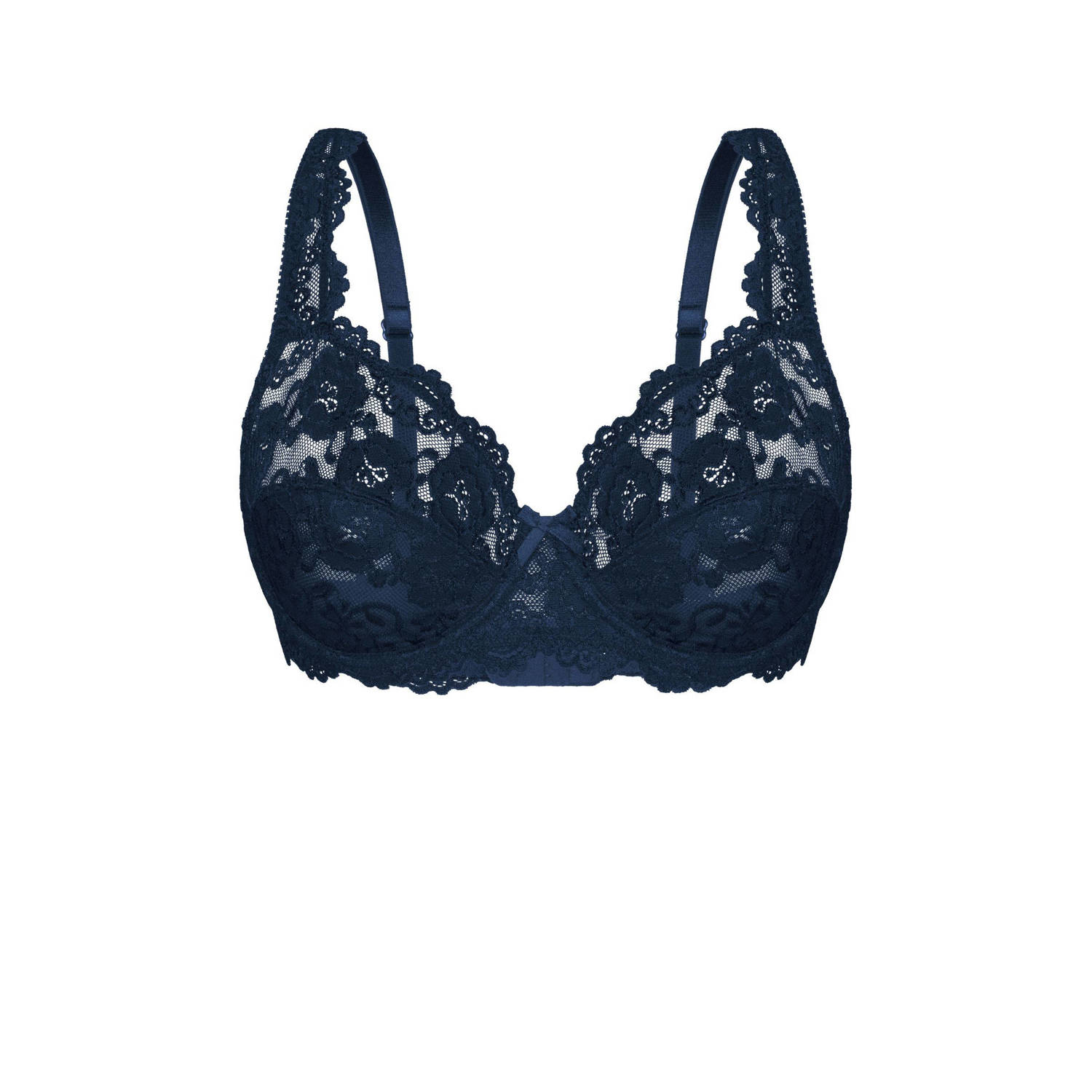 Sassa Mode niet-voorgevormde beugelbh Classic Lace donkerblauw