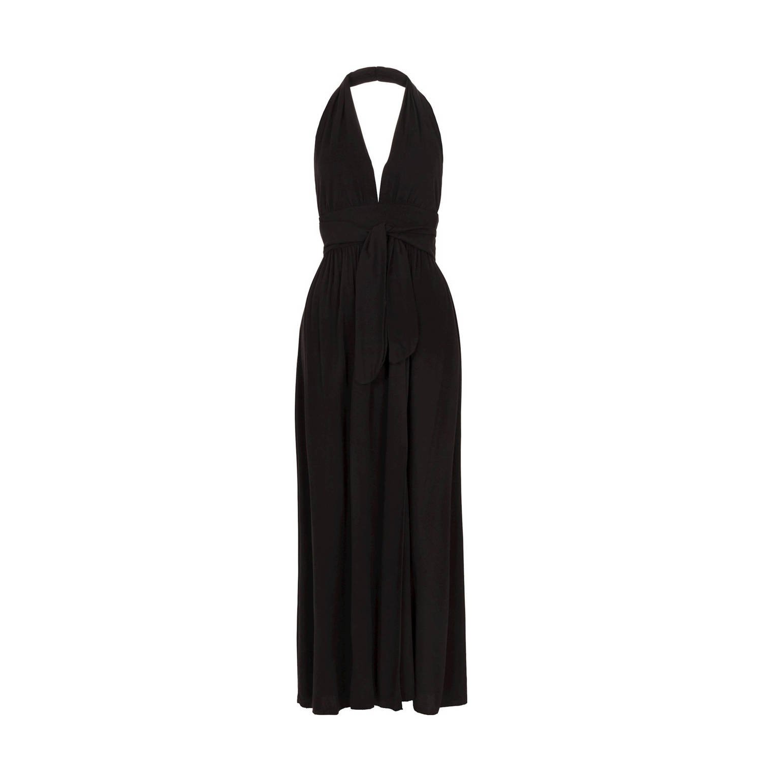 Freebird Zwarte Maxi Jurk Dominic Elegant Black Dames