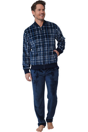 fleece huispak donkerblauw