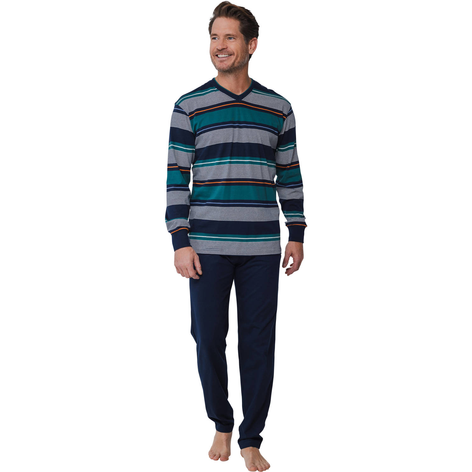 Pastunette for men pyjama donkerblauw petrol