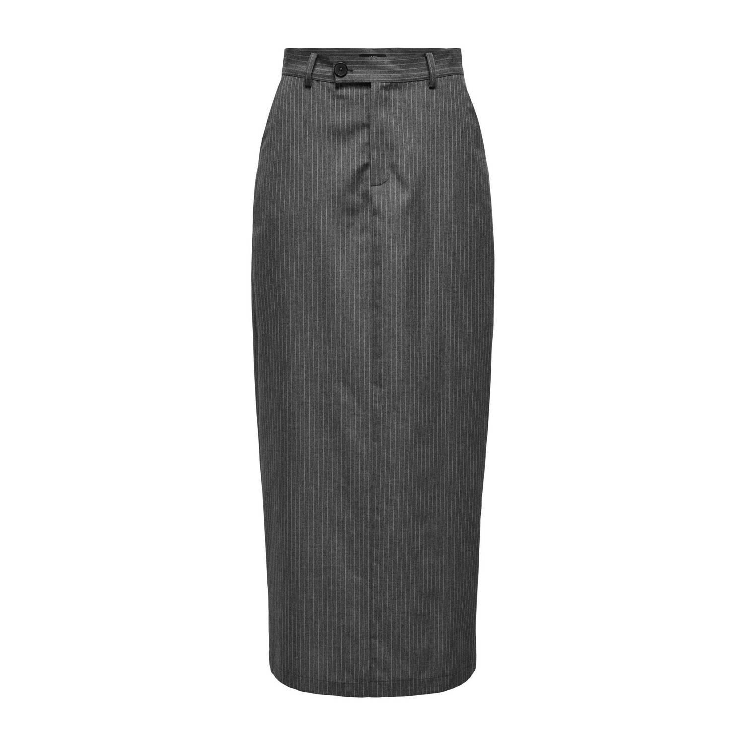 JDY maxi rok met krijtstreep grijs