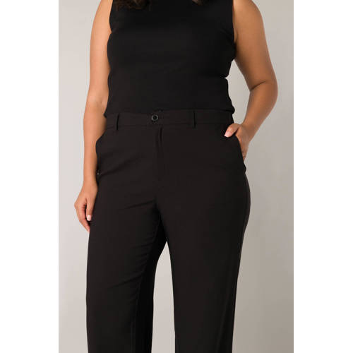 Base Level Curvy wide leg high waist pantalon zwart afbeelding