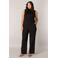 Base Level Curvy wide leg high waist pantalon zwart