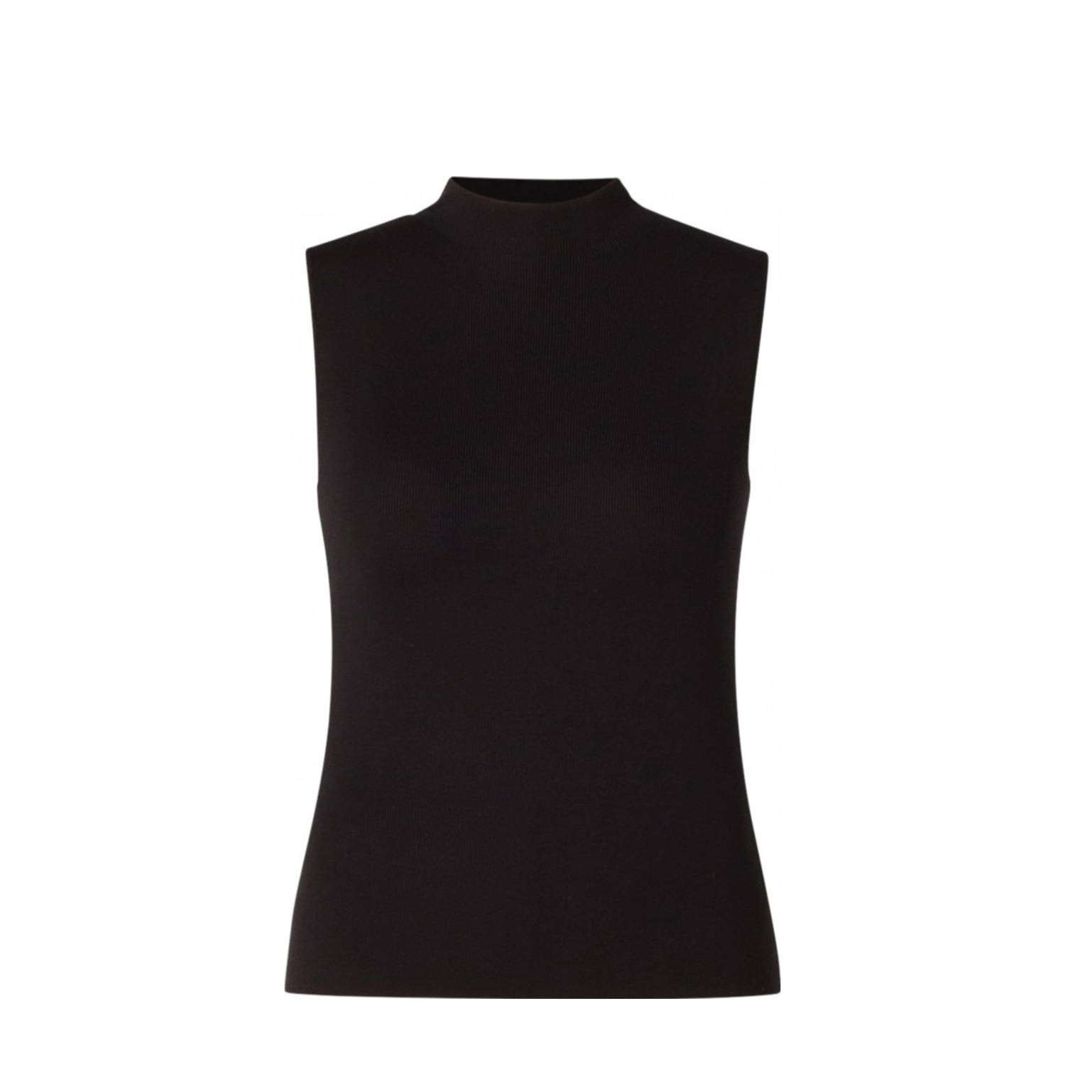 Base Level ribgebreide top Yali zwart