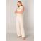 Base Level ribgebreide top beige