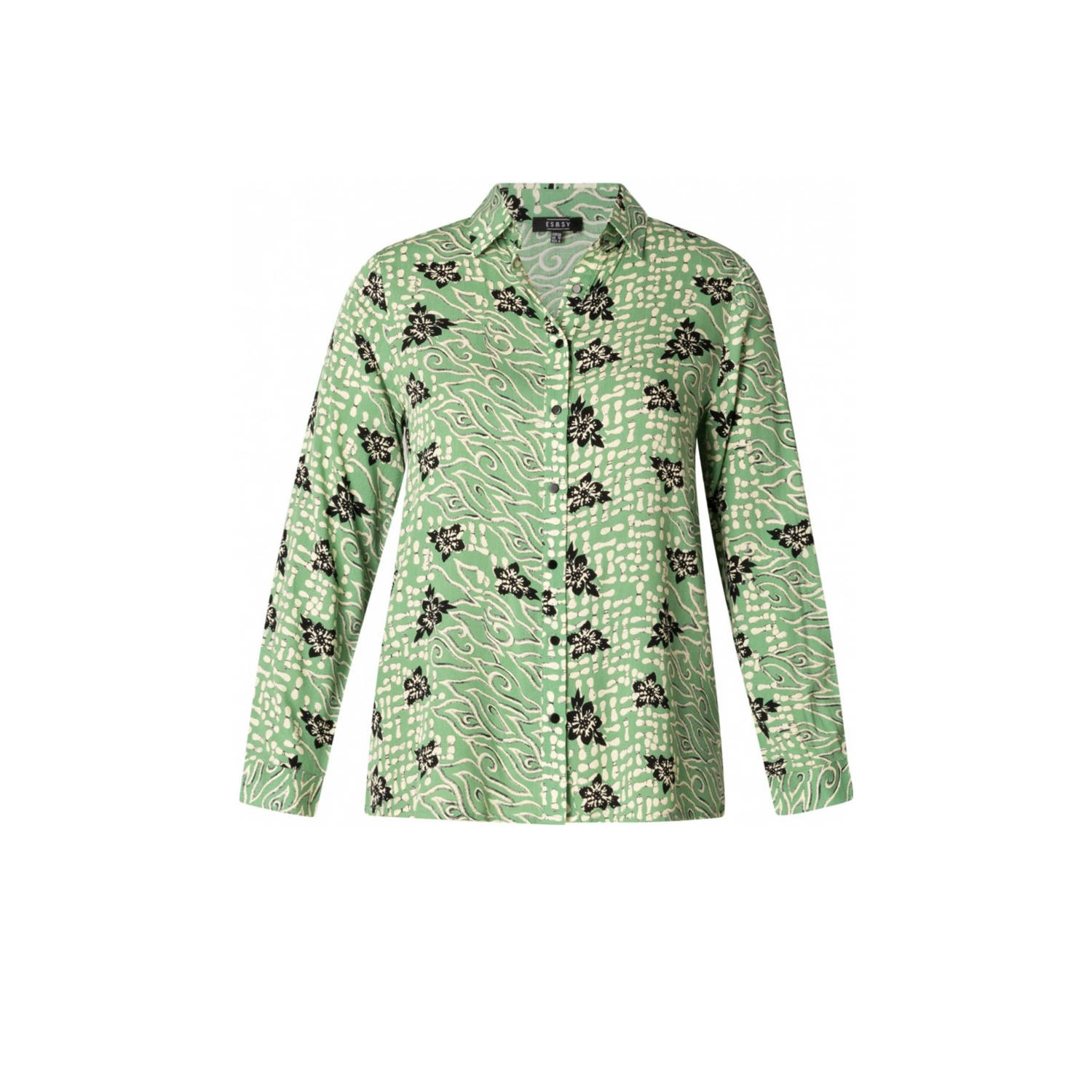 ES&SY blouse met all over print groen multi