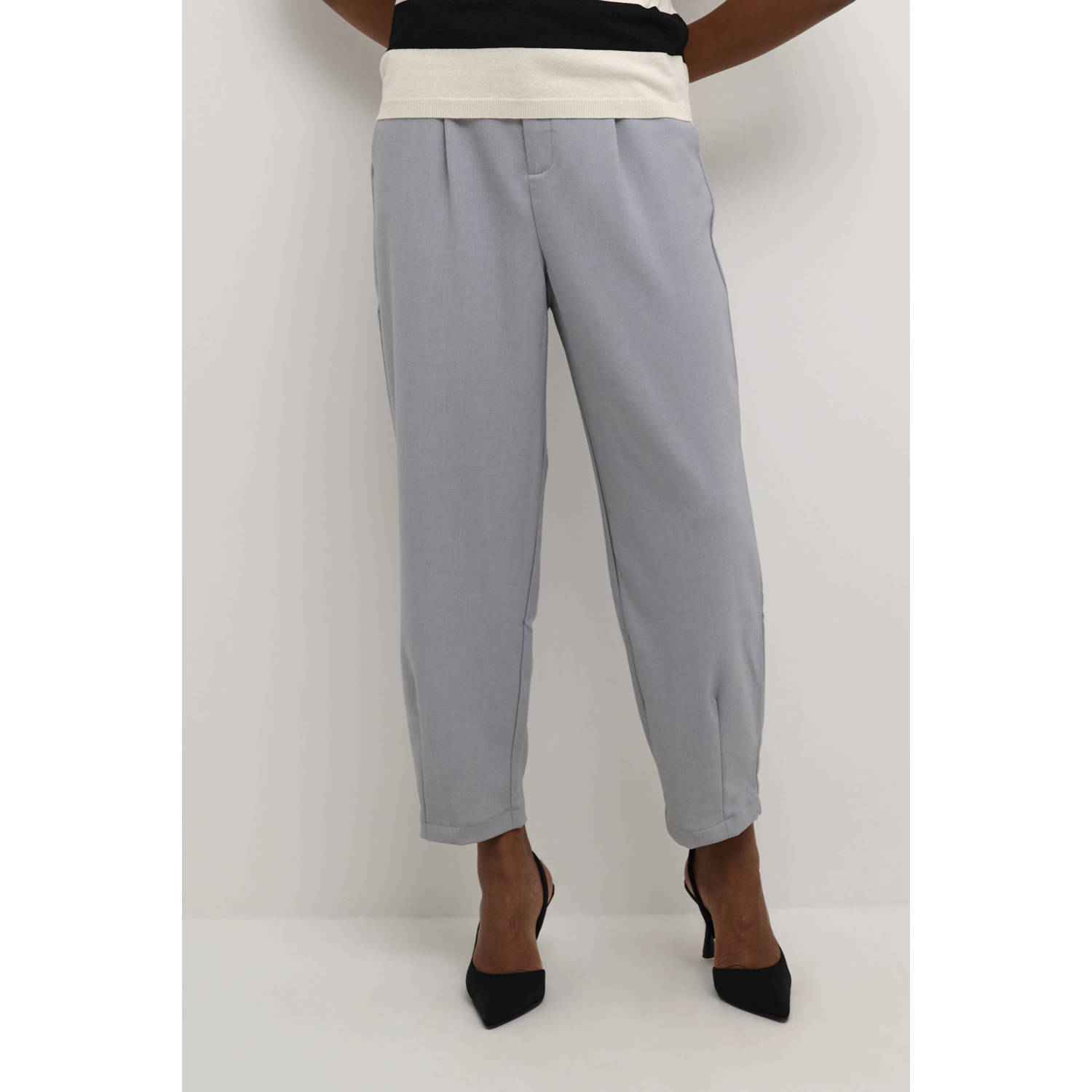 Kaffe loose fit pantalon Kamerle grijs