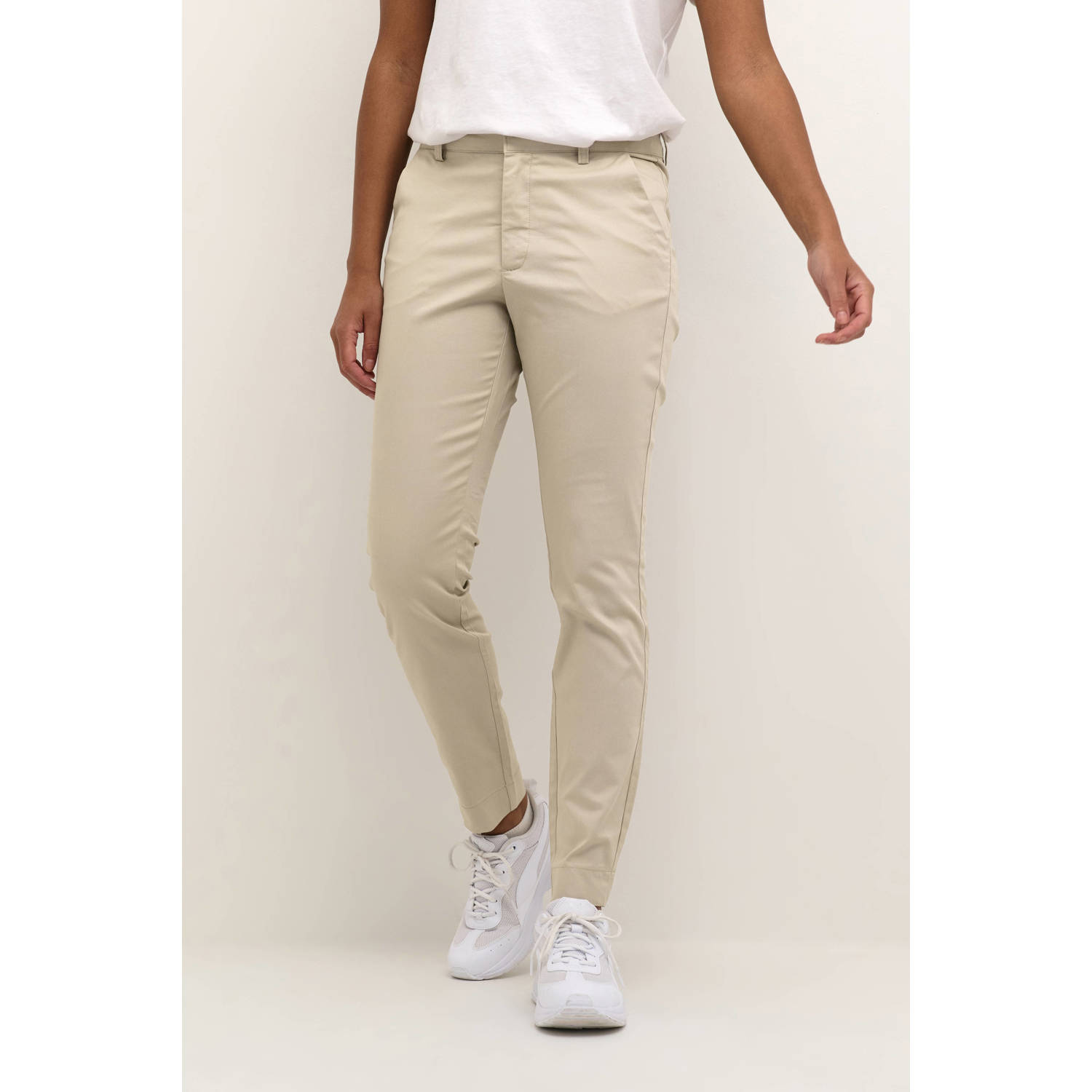 Kaffe Chino Pant Feather Gray Beige Dames