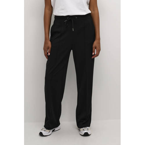 Kaffe high waist straight fit pantalon KAJENNY zwart afbeelding