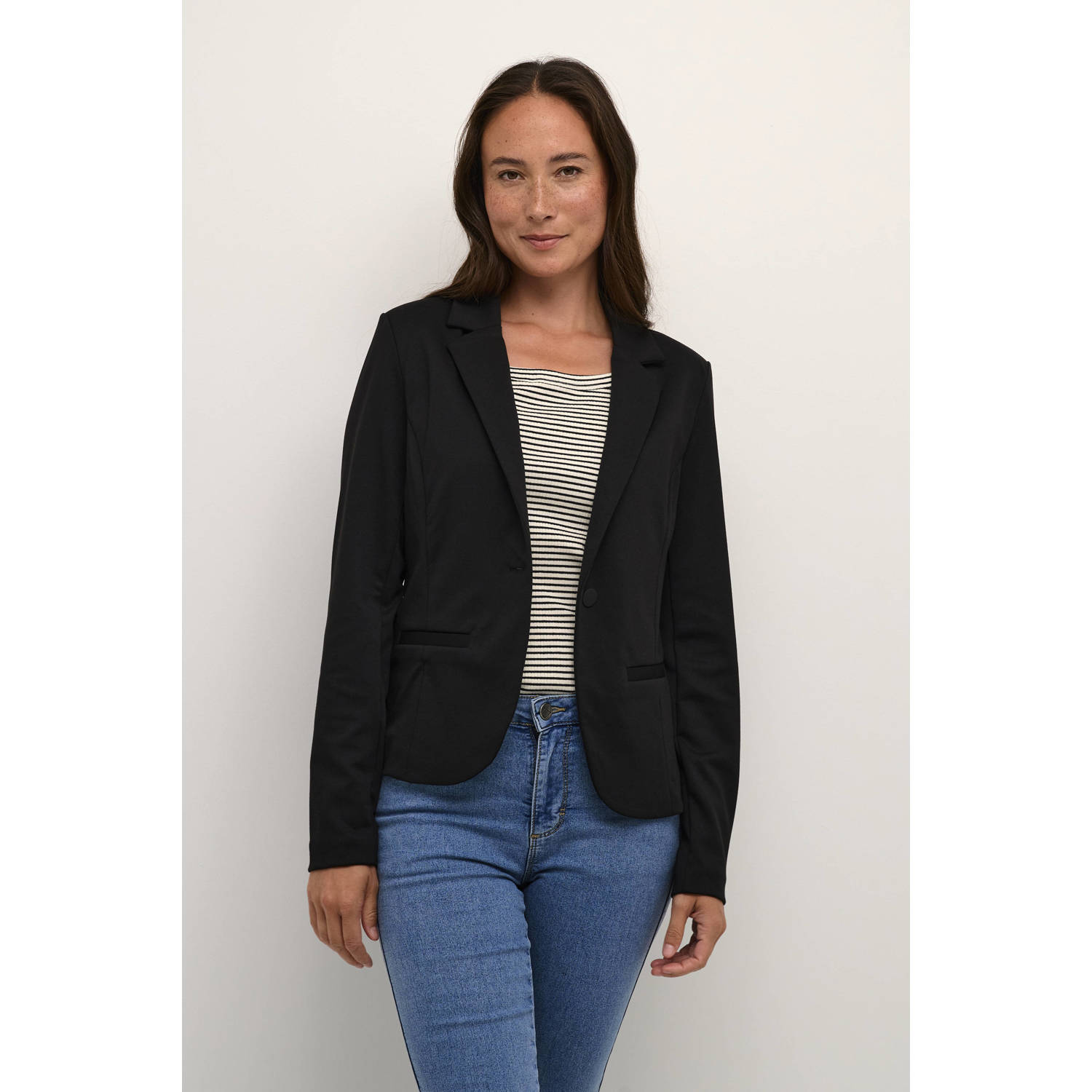 Kaffe Klassieke Blazer Jas Zwart Diep Black Dames