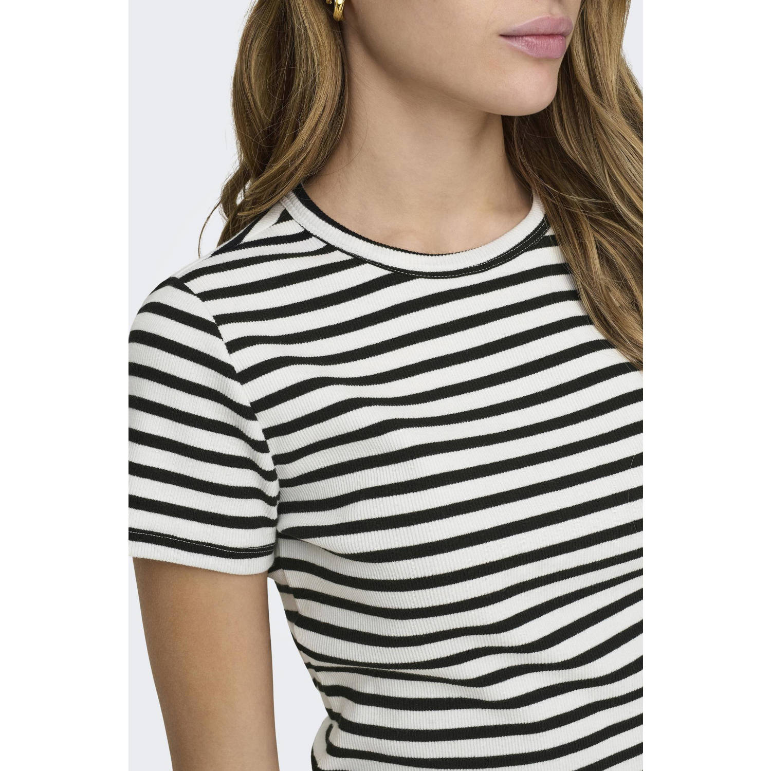 JDY gestreept T-shirt zwart wit